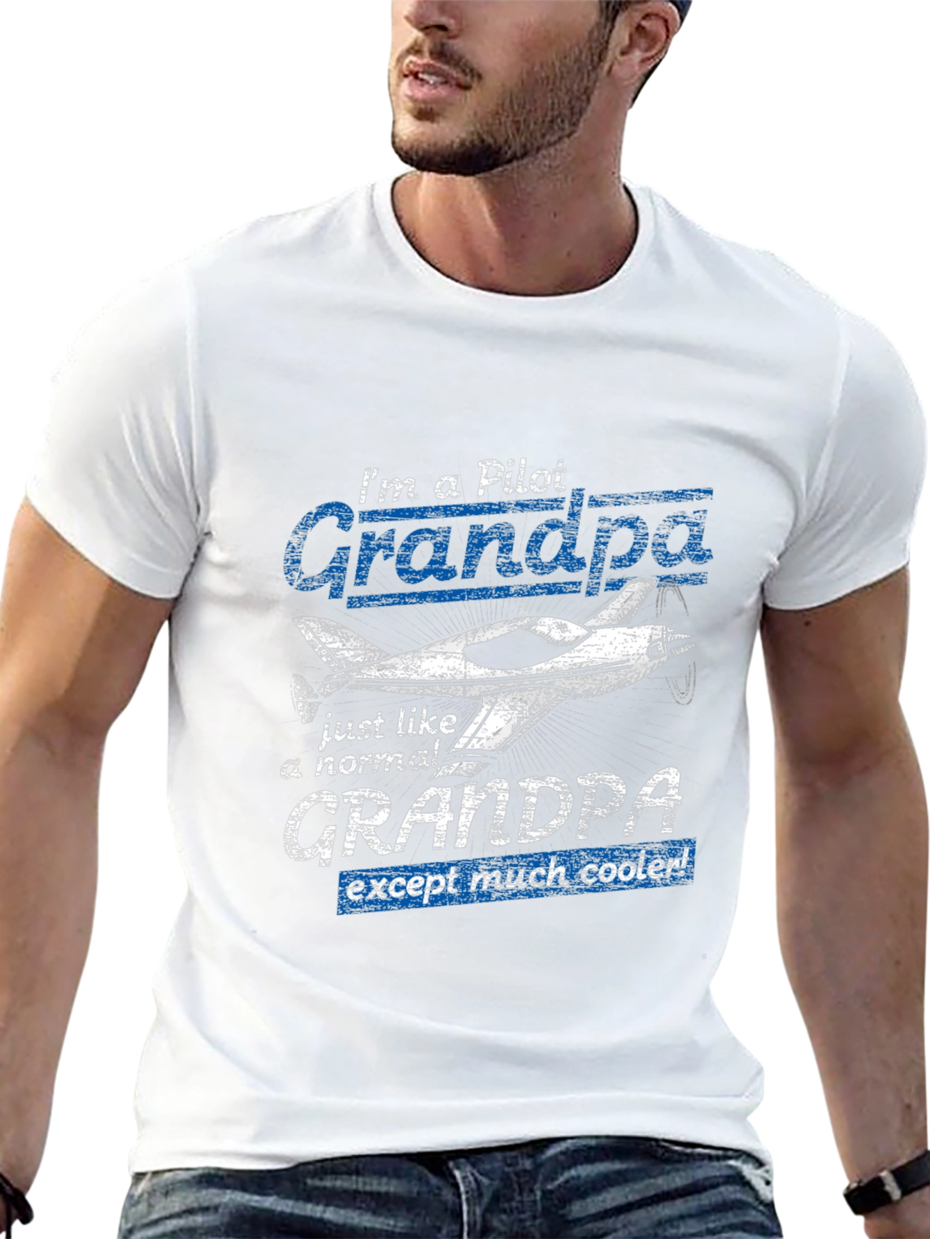 Pilot Grandpa T-Shirt - Cool Aviator Grandfather Tee