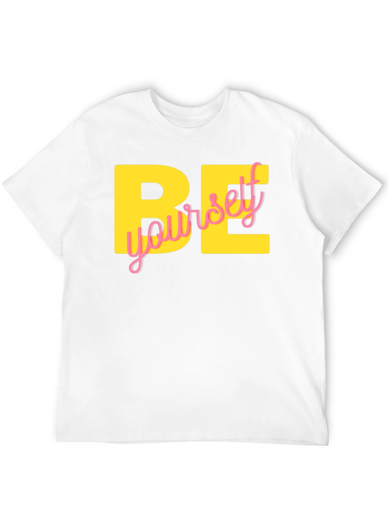 Be Yourself Graphic Tee - Black Cotton Blend