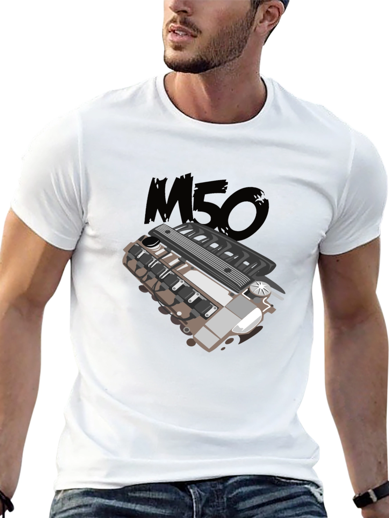 M50 Engine T-Shirt - Classic Car Enthusiast Apparel
