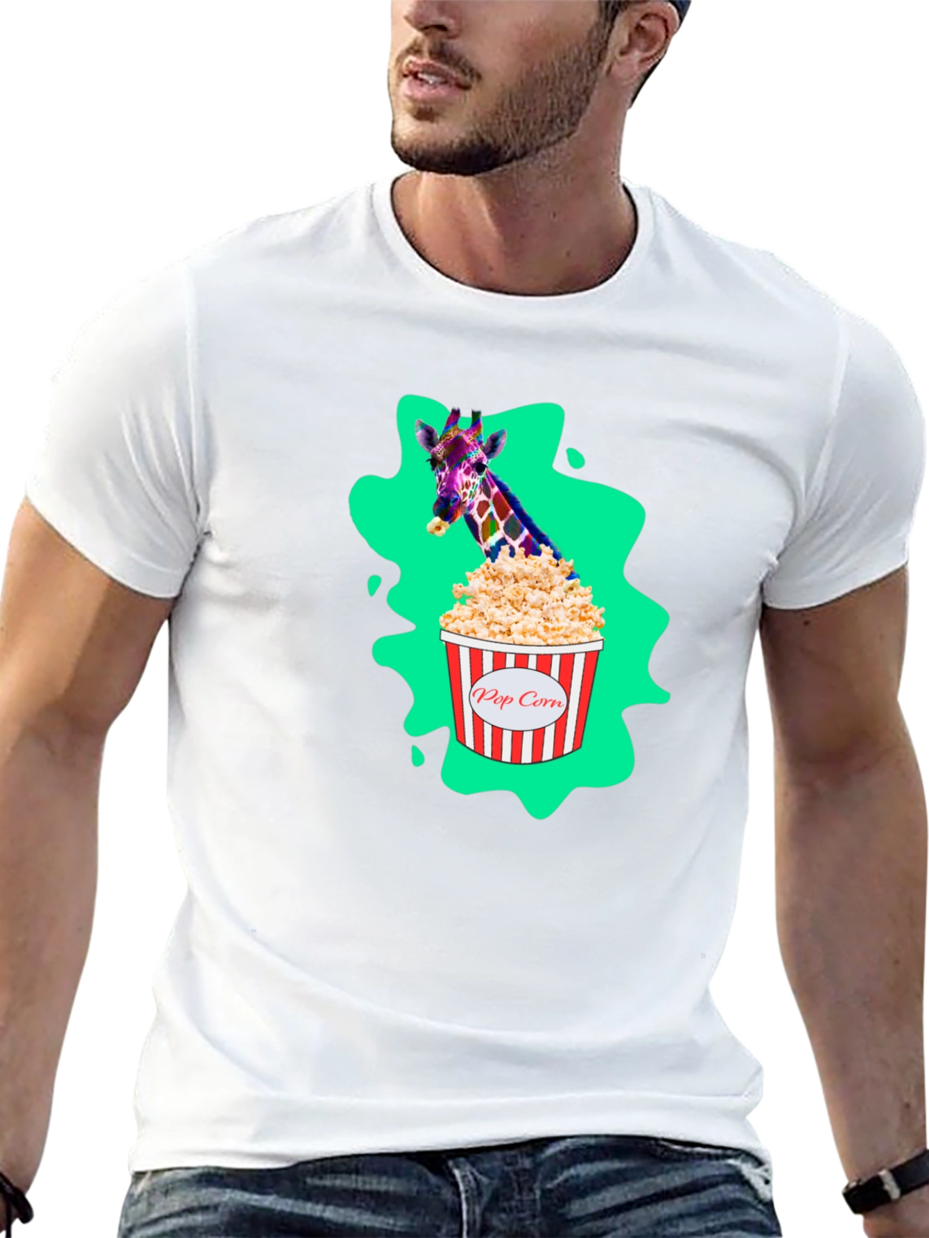 Giraffe Popcorn T-Shirt
