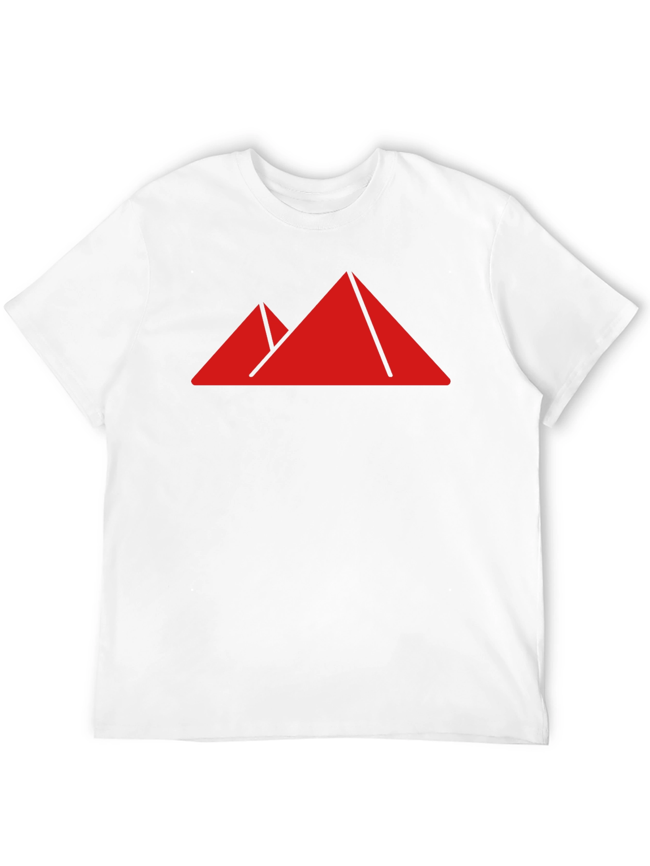 Geometric Pyramid Graphic Tee - Modern Black Shirt