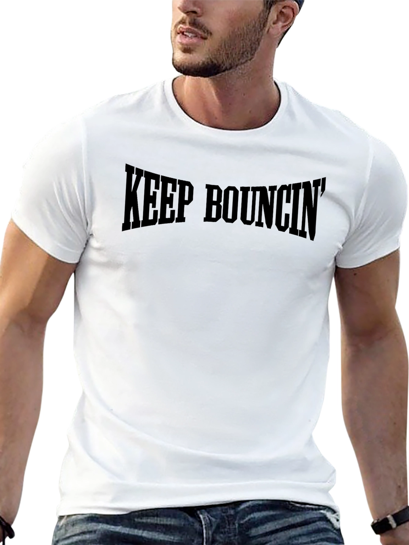 Keep Bouncin Black Graphic Tee