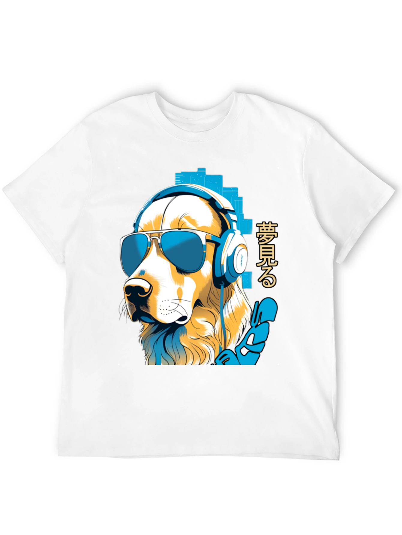 Dog with Headphones Graphic Tee