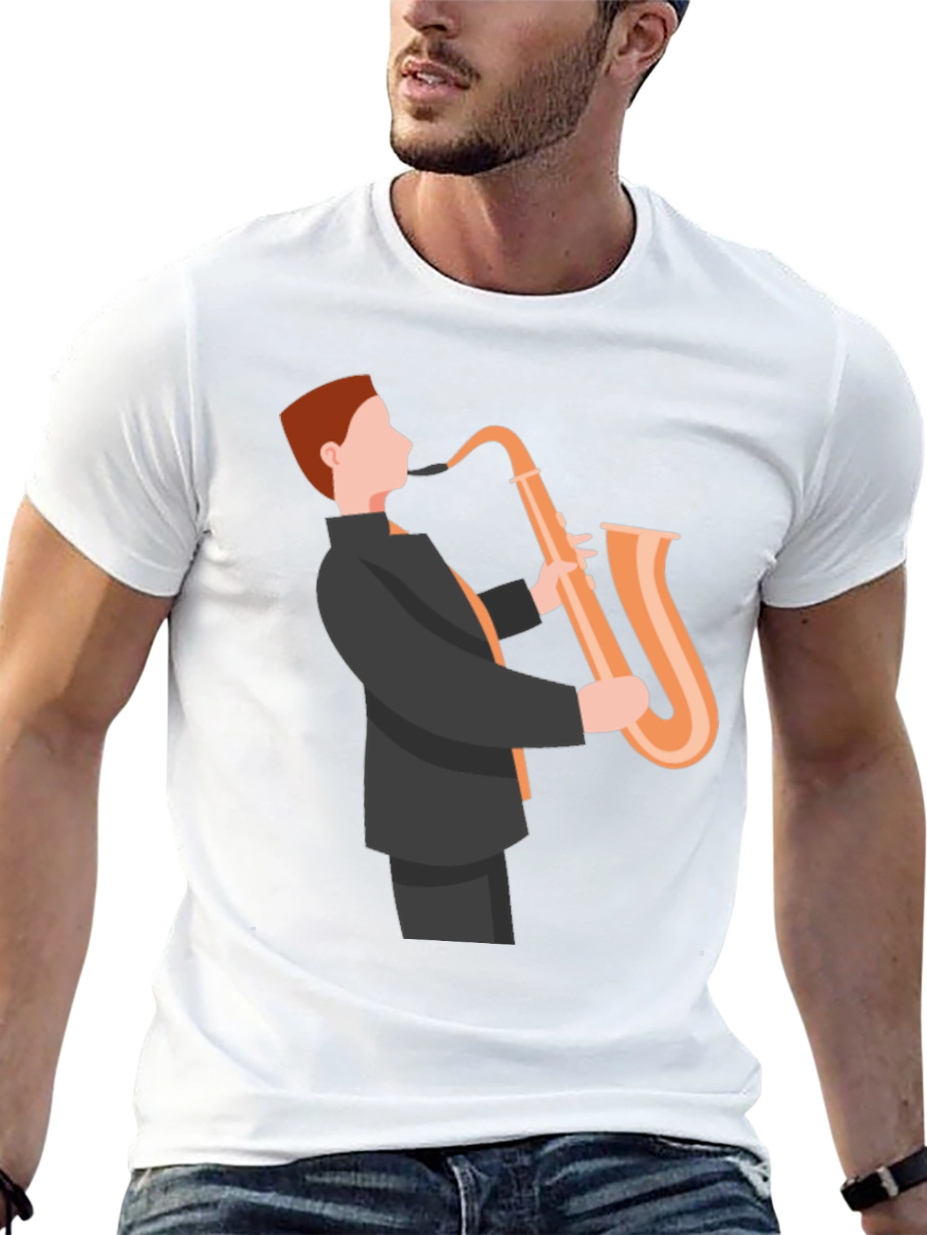 Saxophone Player Graphic T-Shirt