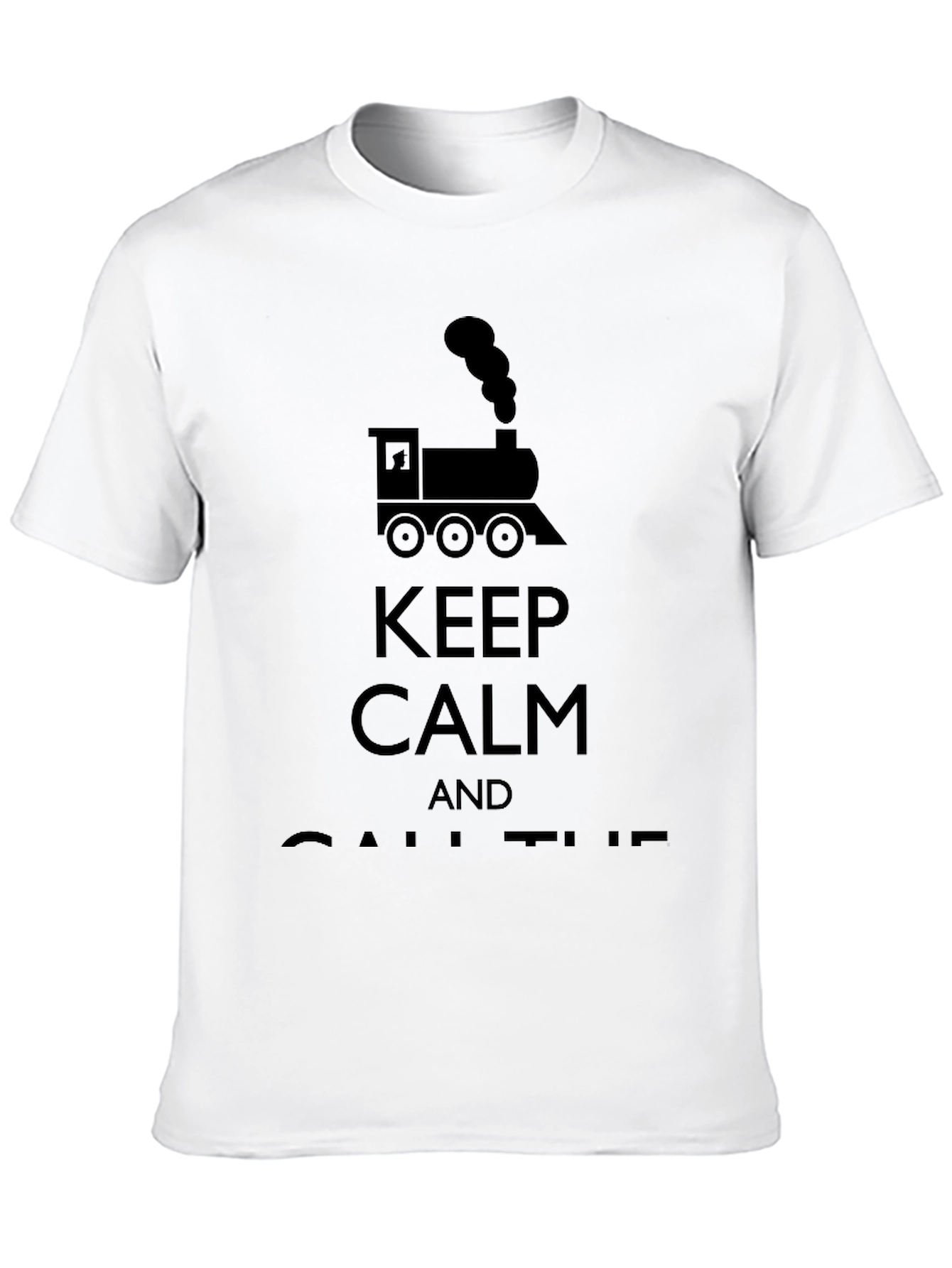 Keep Calm Train T-Shirt - Black