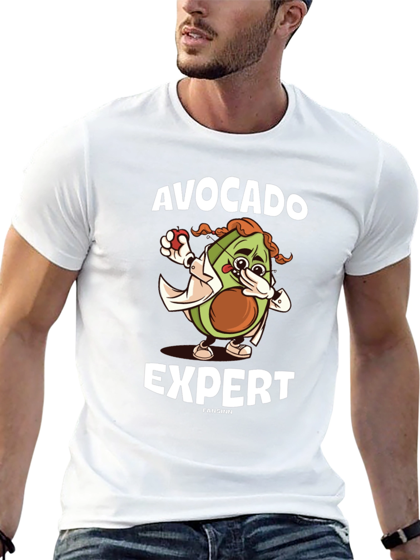 Avocado Expert Graphic T-Shirt - Unisex Cotton Tee