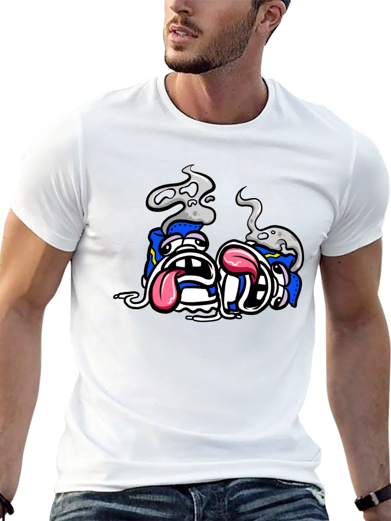 Cartoon Graphic Black T-Shirt