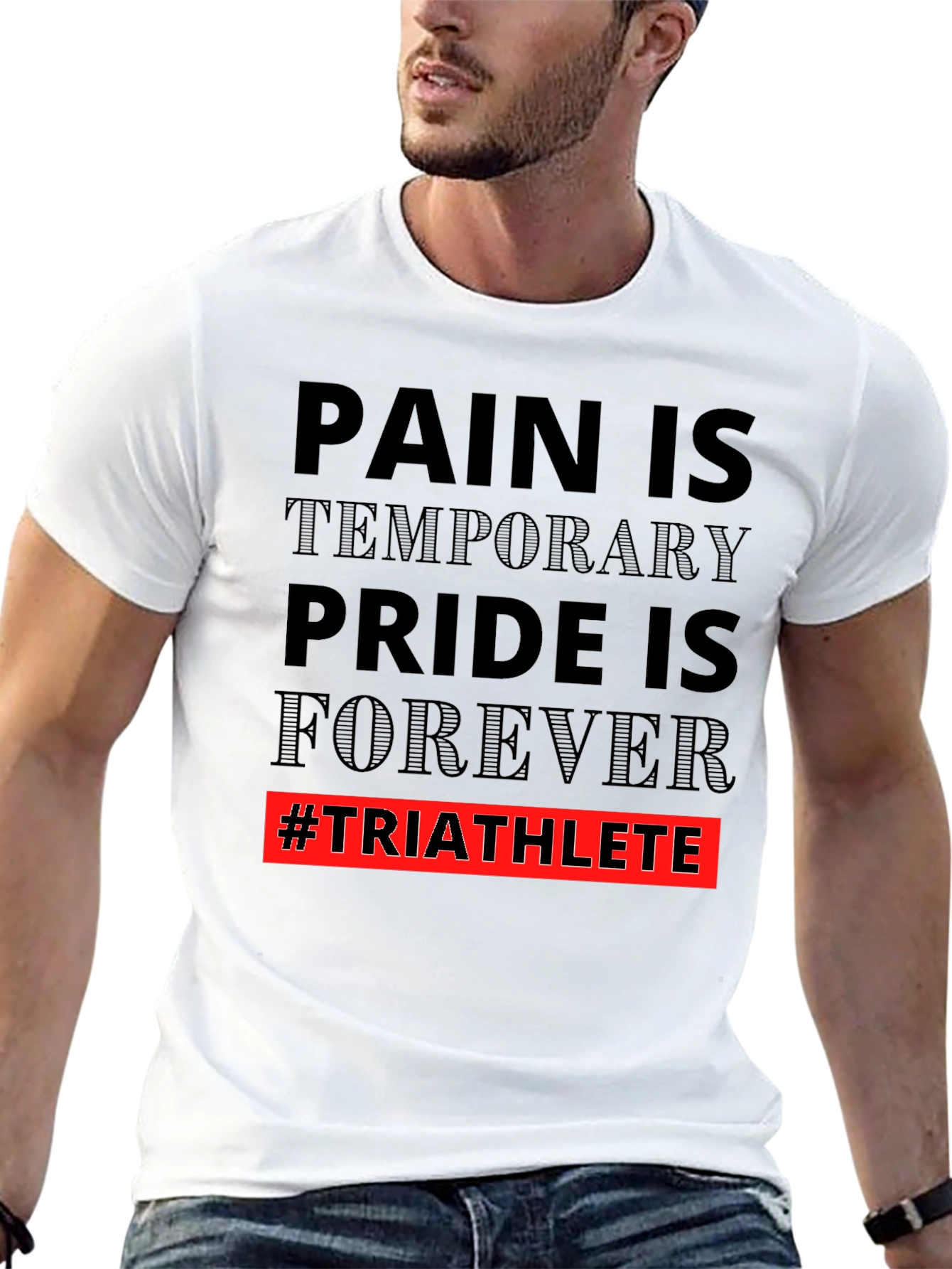 Triathlete Pride Graphic Tee - Motivational Workout Shirt