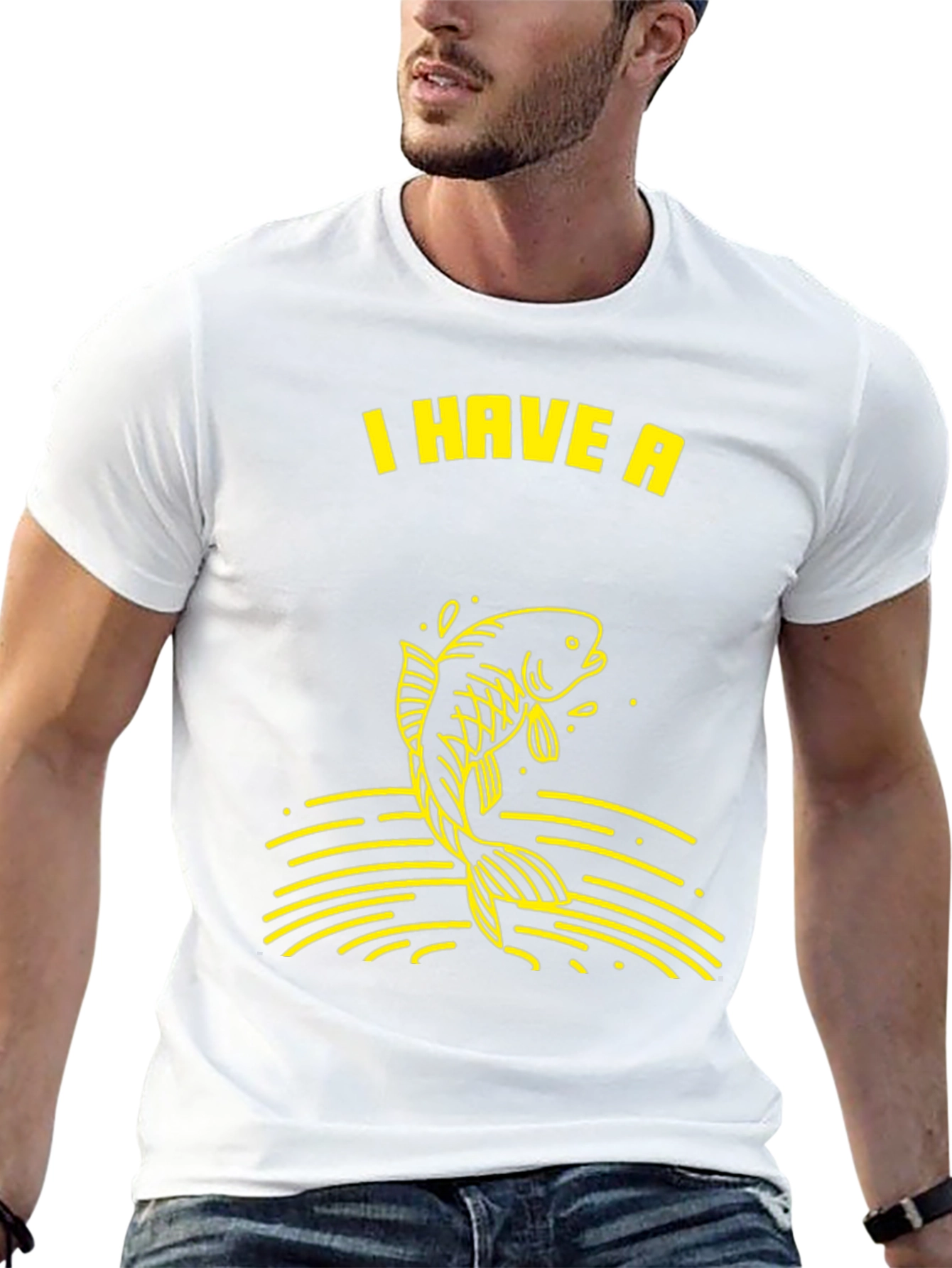 I Have A Fish T-Shirt - Black Graphic Tee