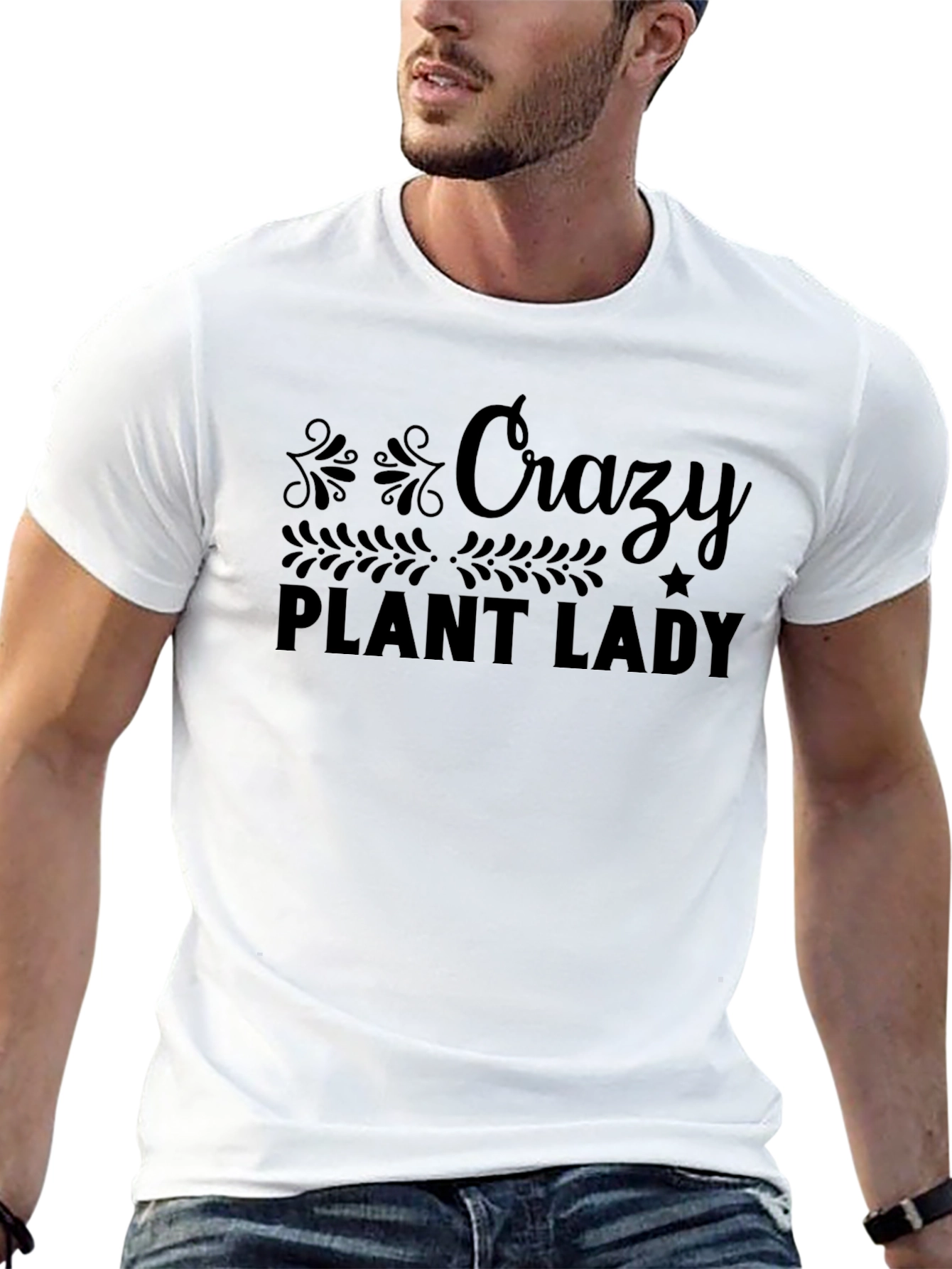 Crazy Plant Lady Graphic T-Shirt - Black