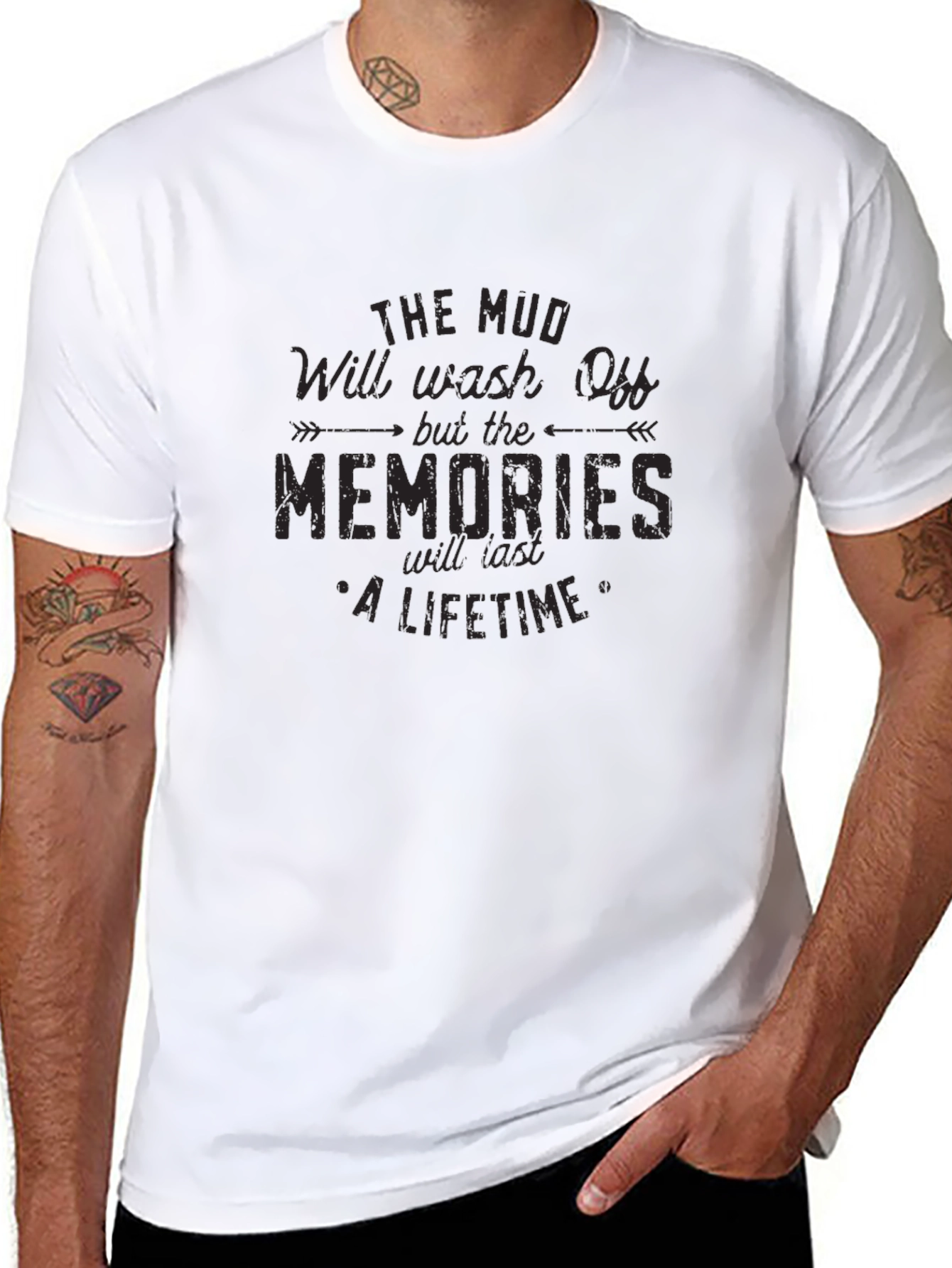 Mud Memories Black Graphic T-Shirt