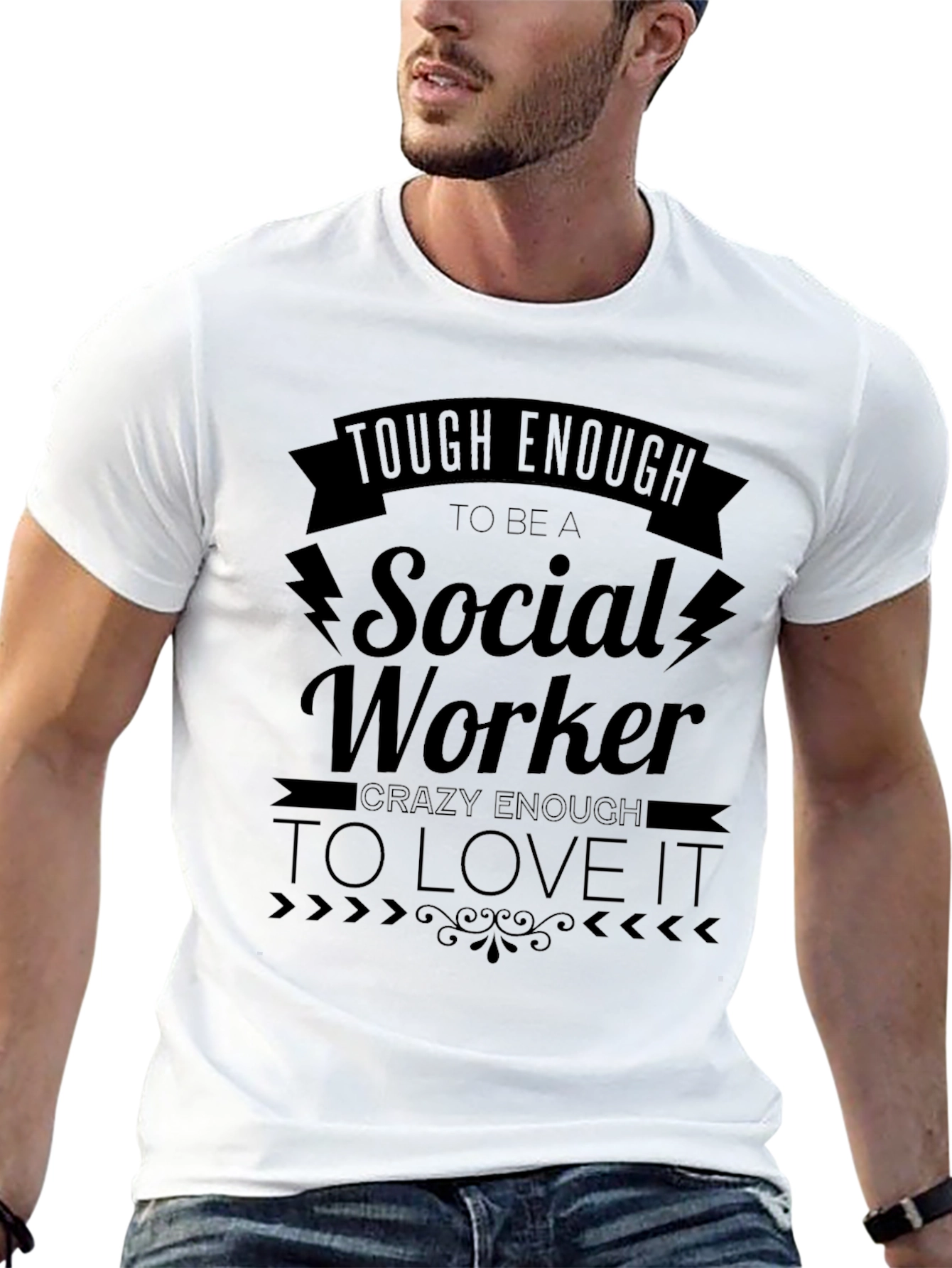 Tough Enough Social Worker Graphic Tee
