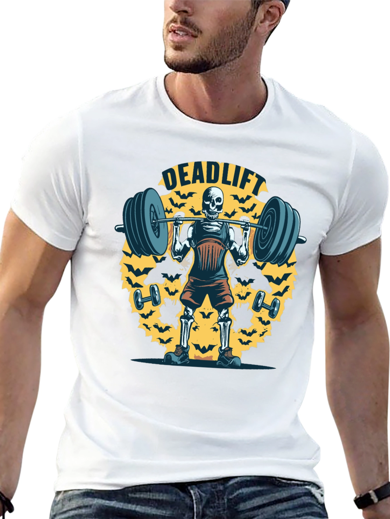 Deadlift Skeleton Graphic T-Shirt