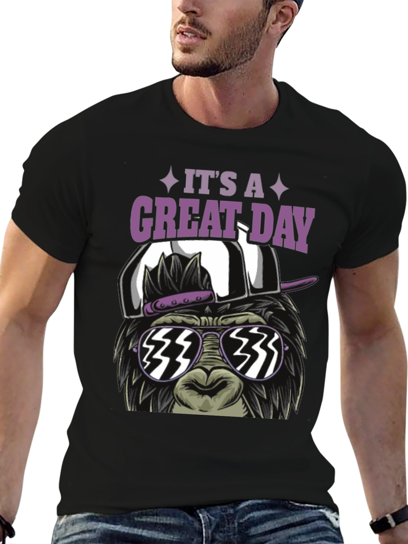 Cool Gorilla Great Day Graphic T-Shirt
