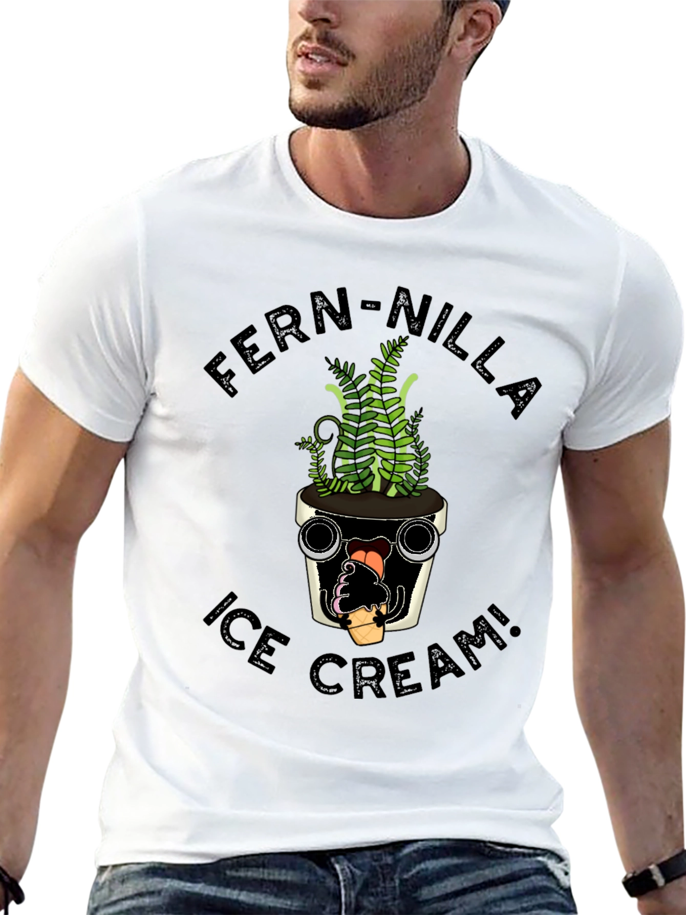 Fern-Nilla Ice Cream Black T-Shirt