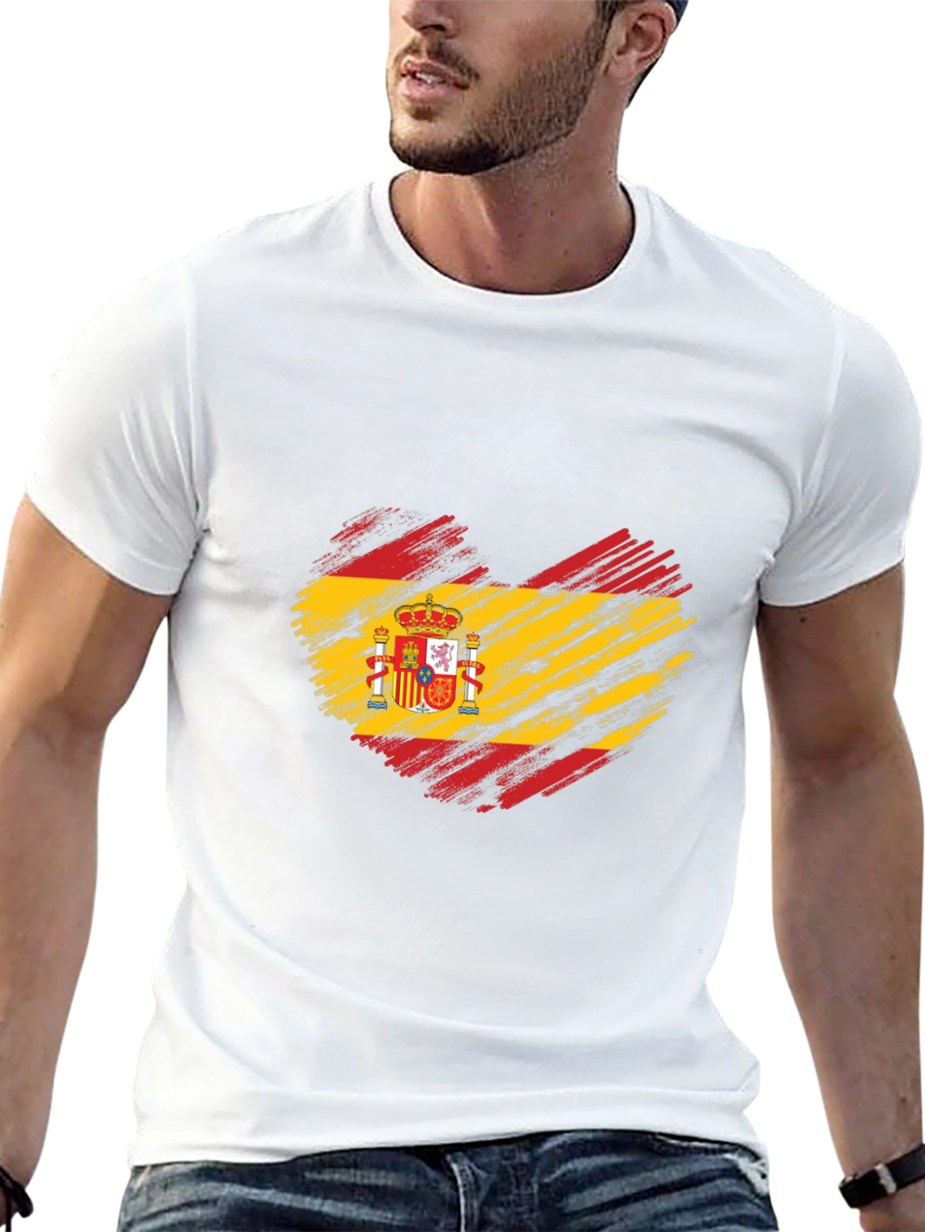 Spanish Flag Heart T-Shirt - Show Your Pride!