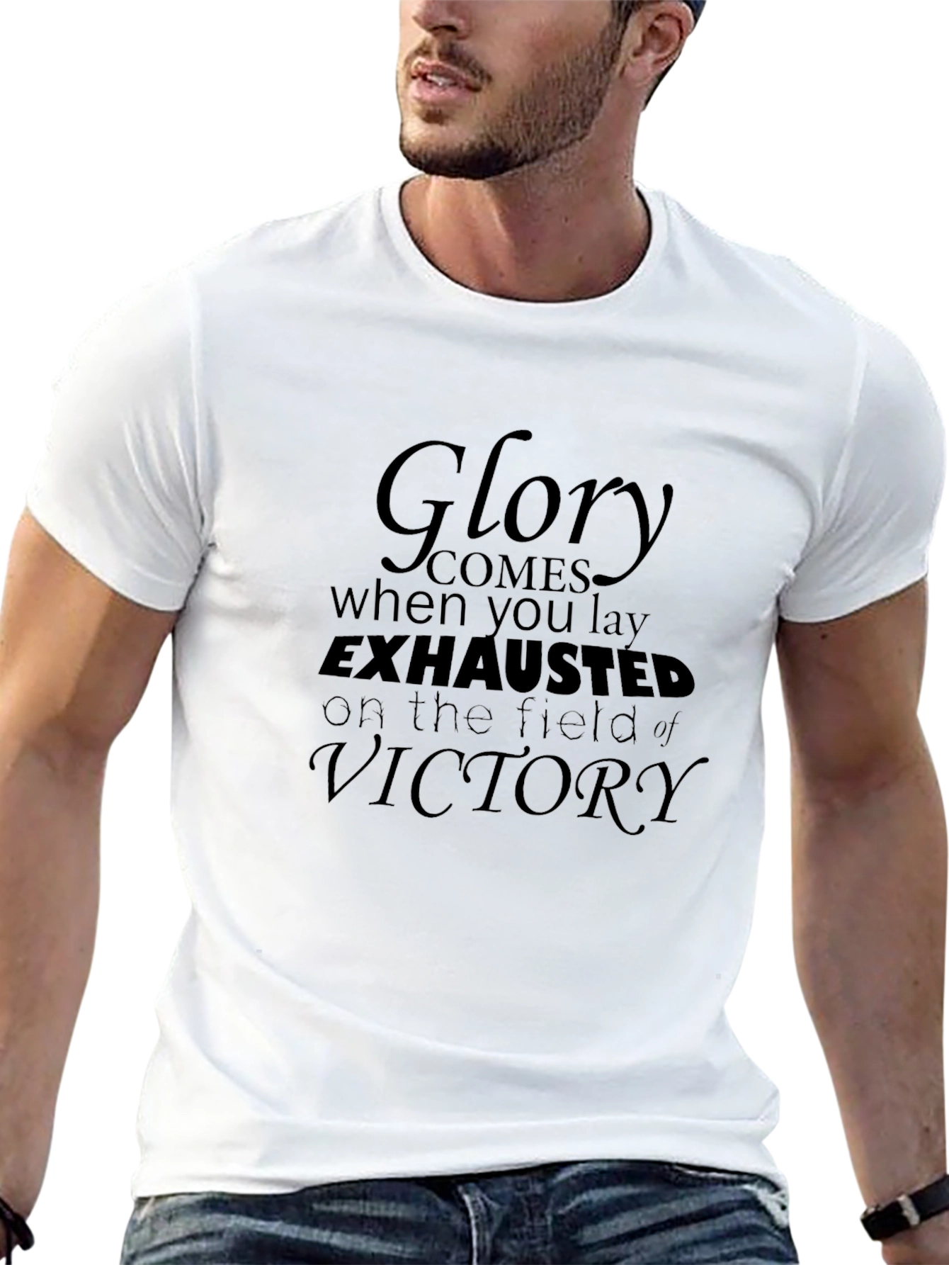 Glory Exhausted Victory Tee - Black Cotton