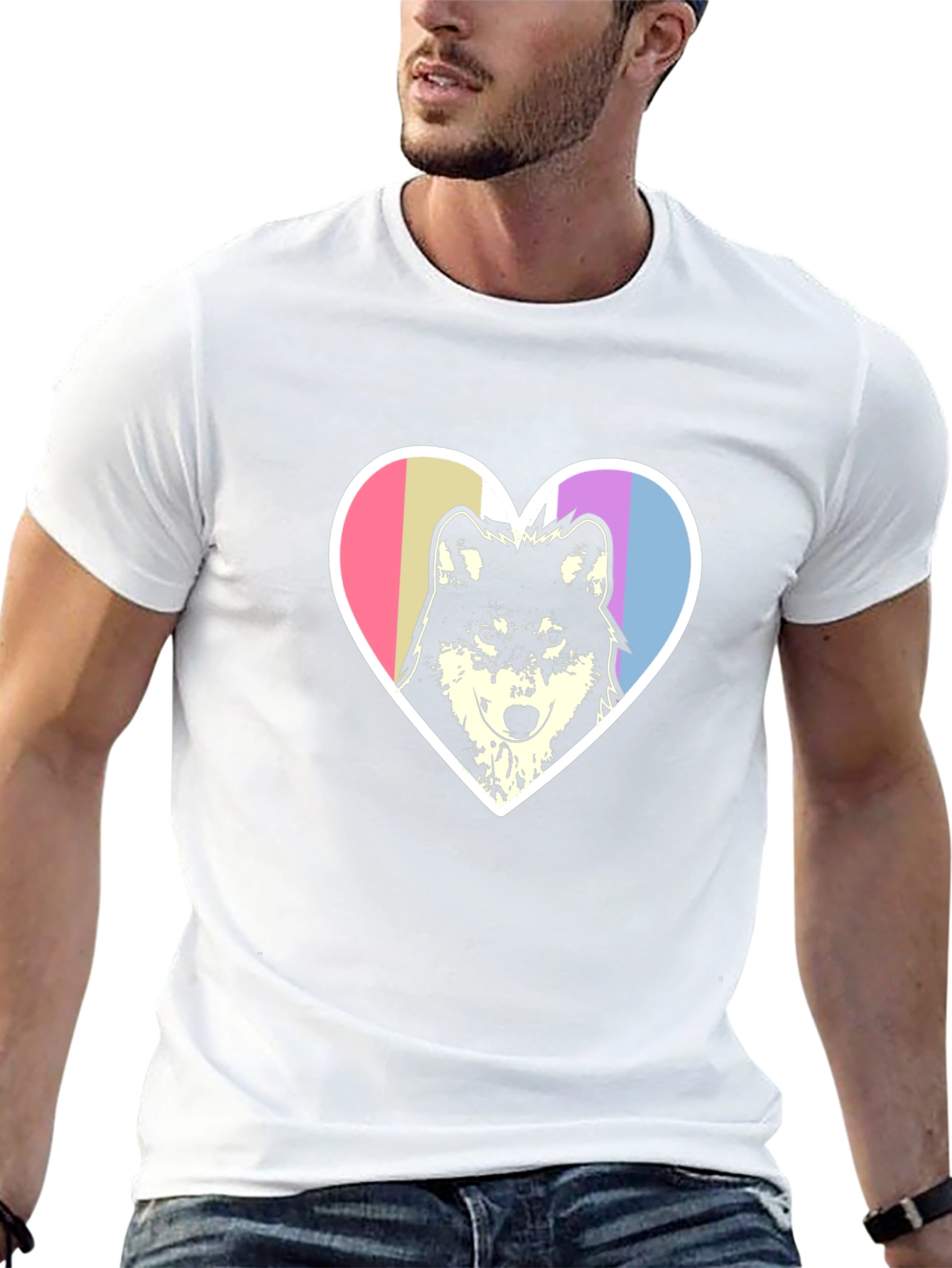 Wolf Heart Tee - Black Graphic T-Shirt