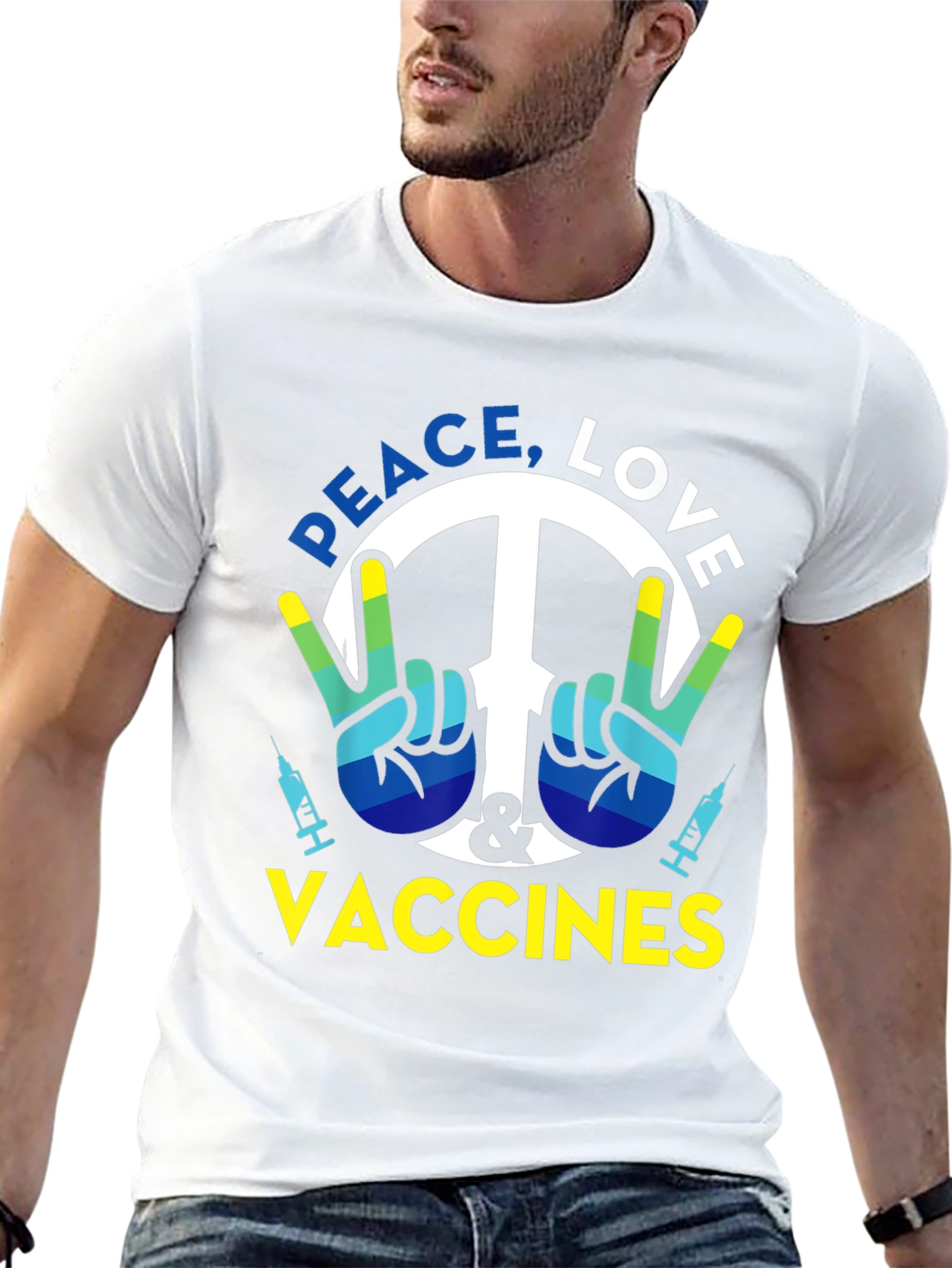 Peace Love Vaccines Graphic T-Shirt