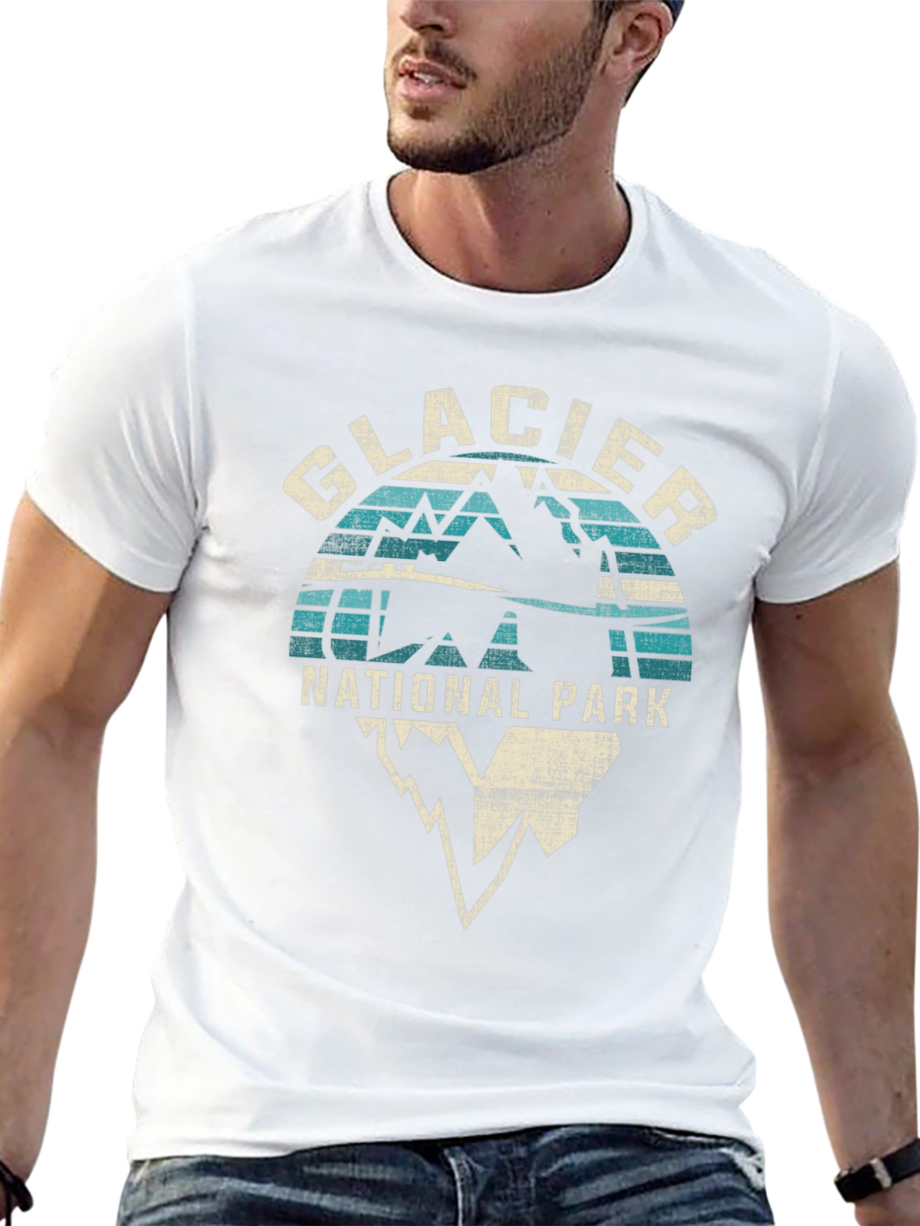 Glacier National Park Black Graphic Tee