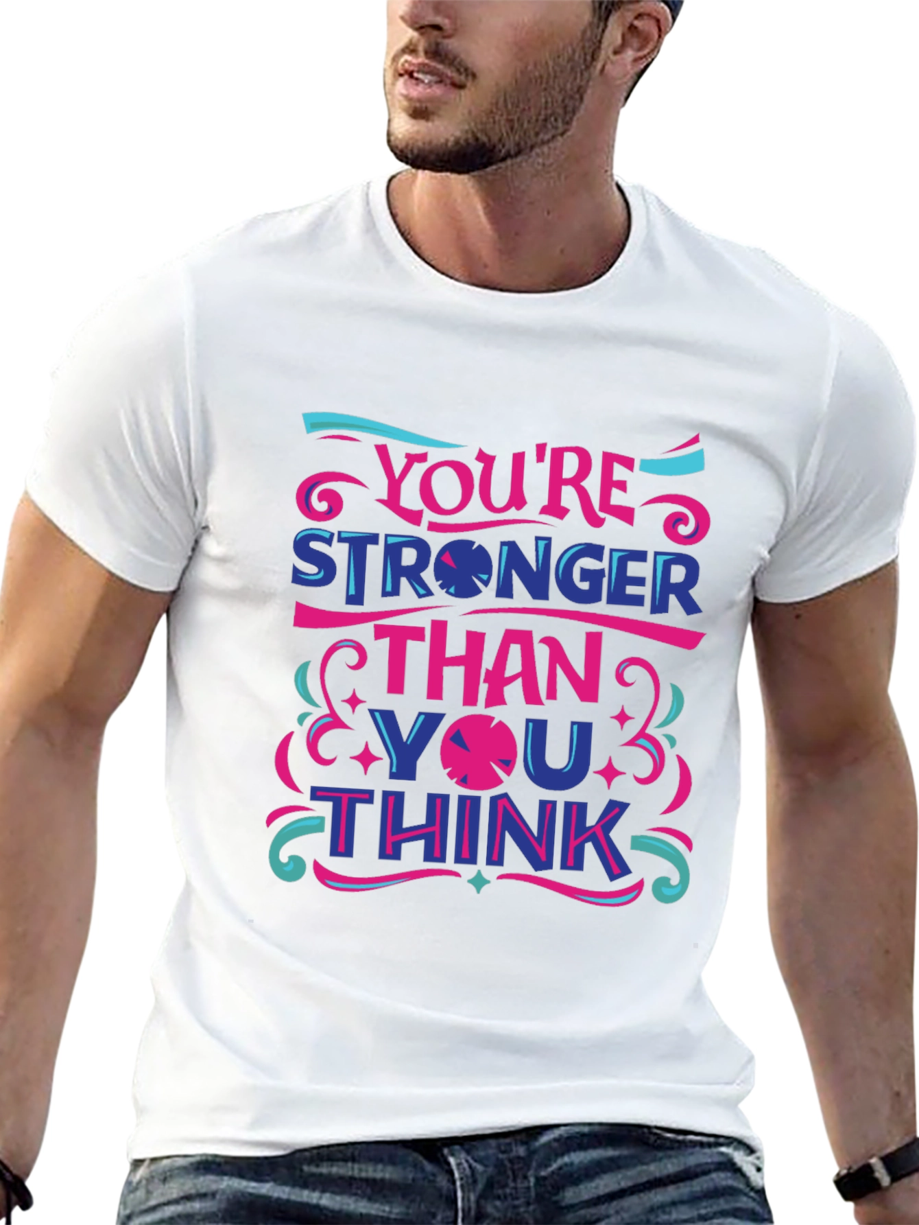 Inspirational Graphic Tee: Youre Stronger Than You Think