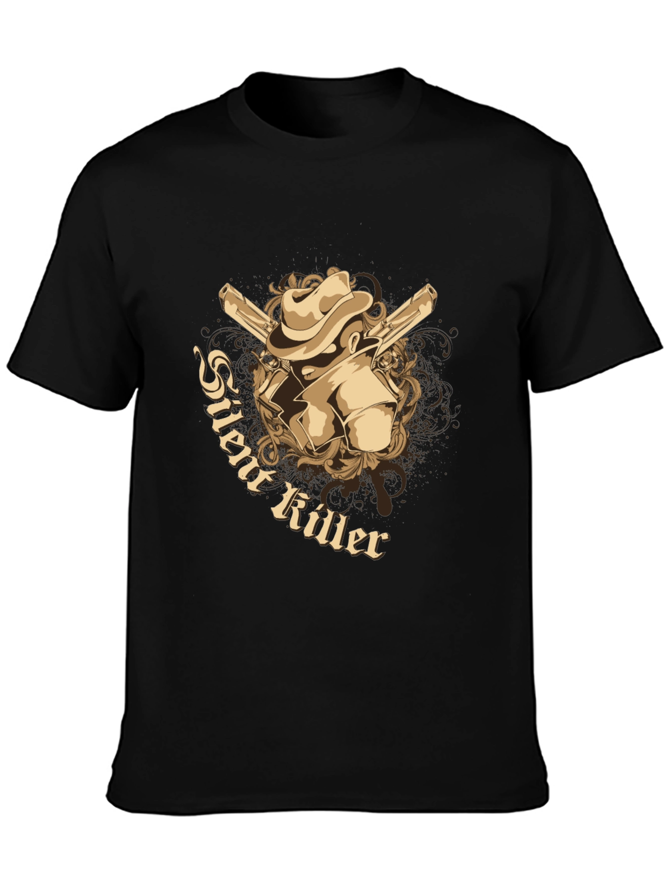 Silent Killer Graphic T-Shirt - Western Style