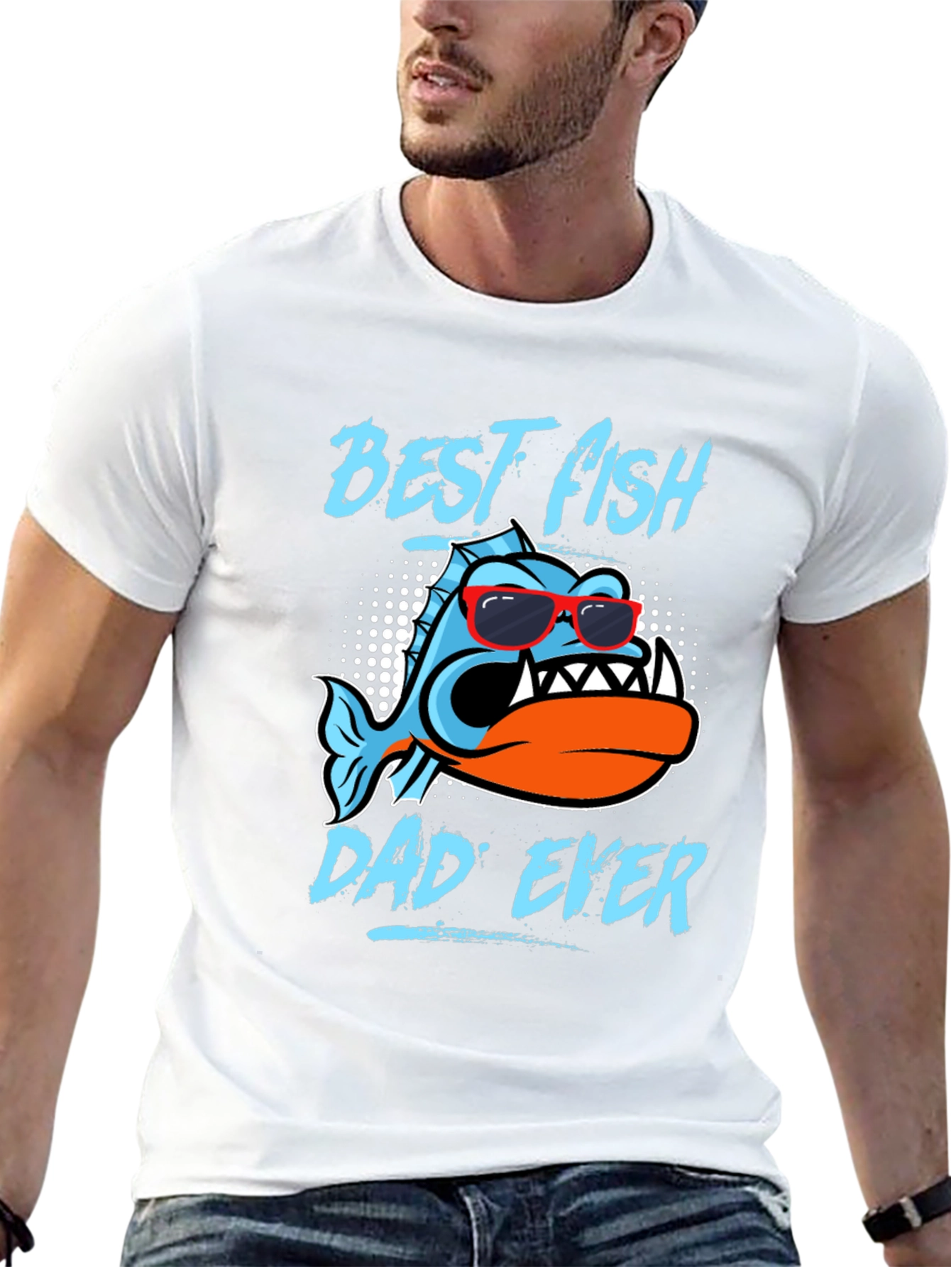 Best Fish Dad Ever Graphic T-Shirt