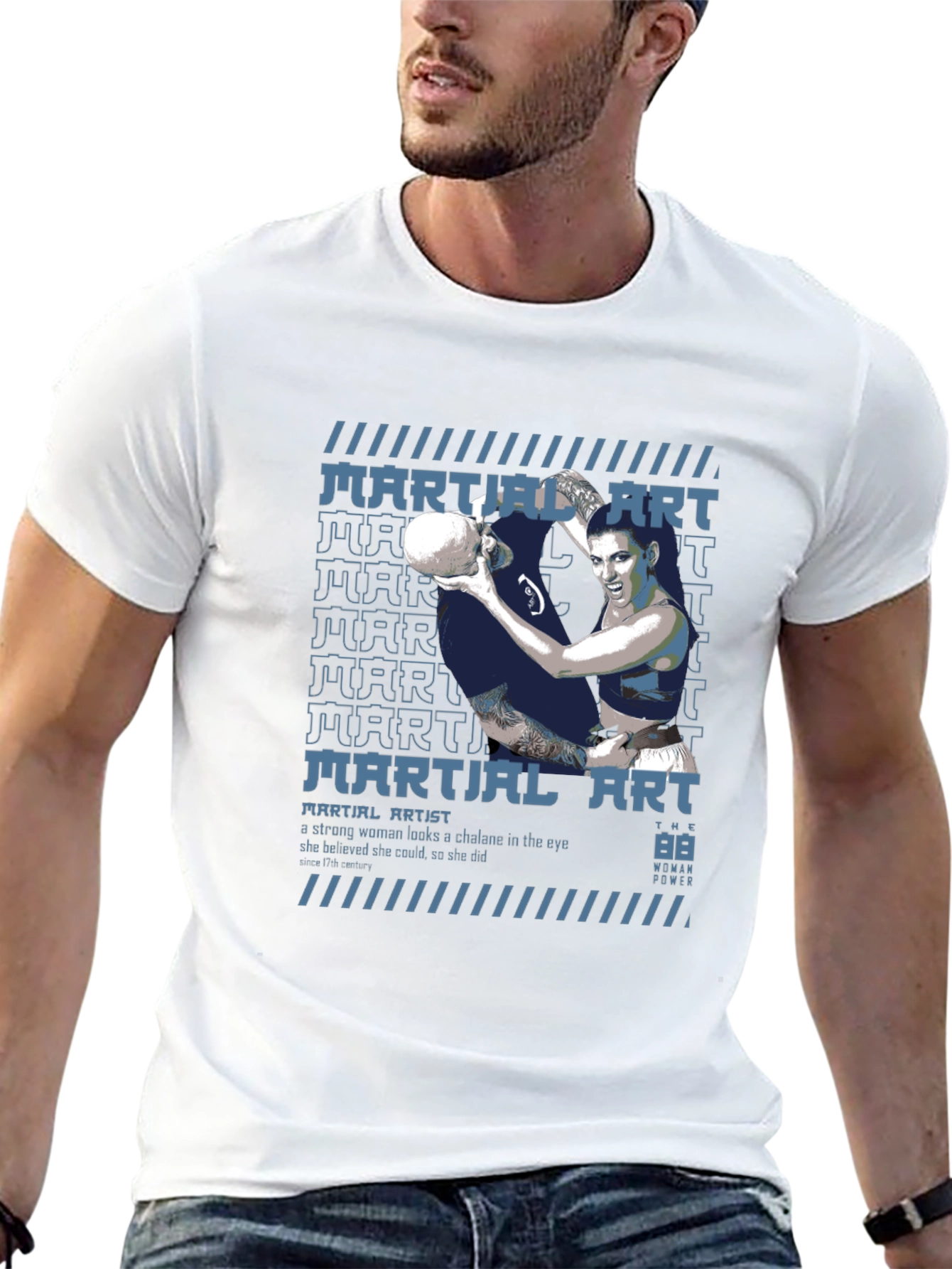 Martial Artist Woman Power Graphic Tee