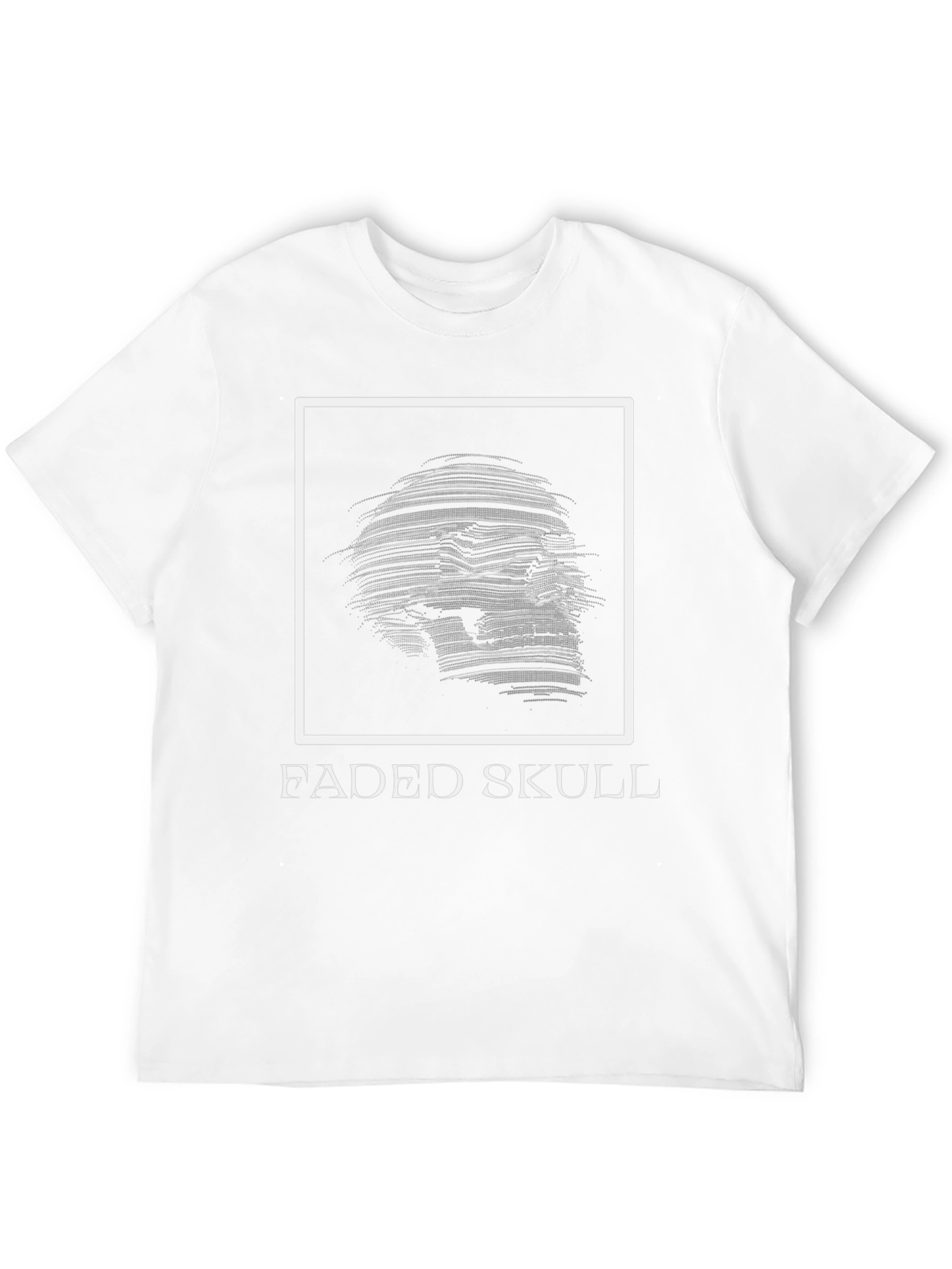Faded Skull Graphic Tee - Edgy Mens T-Shirt