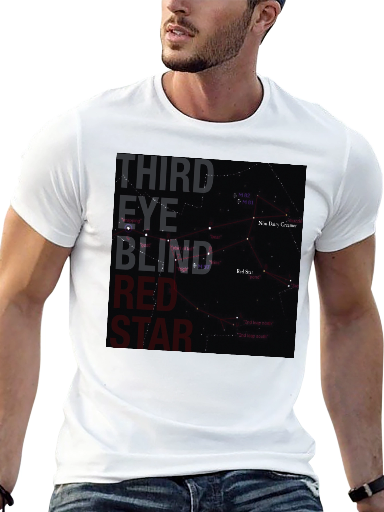Third Eye Blind Red Star Black T-Shirt