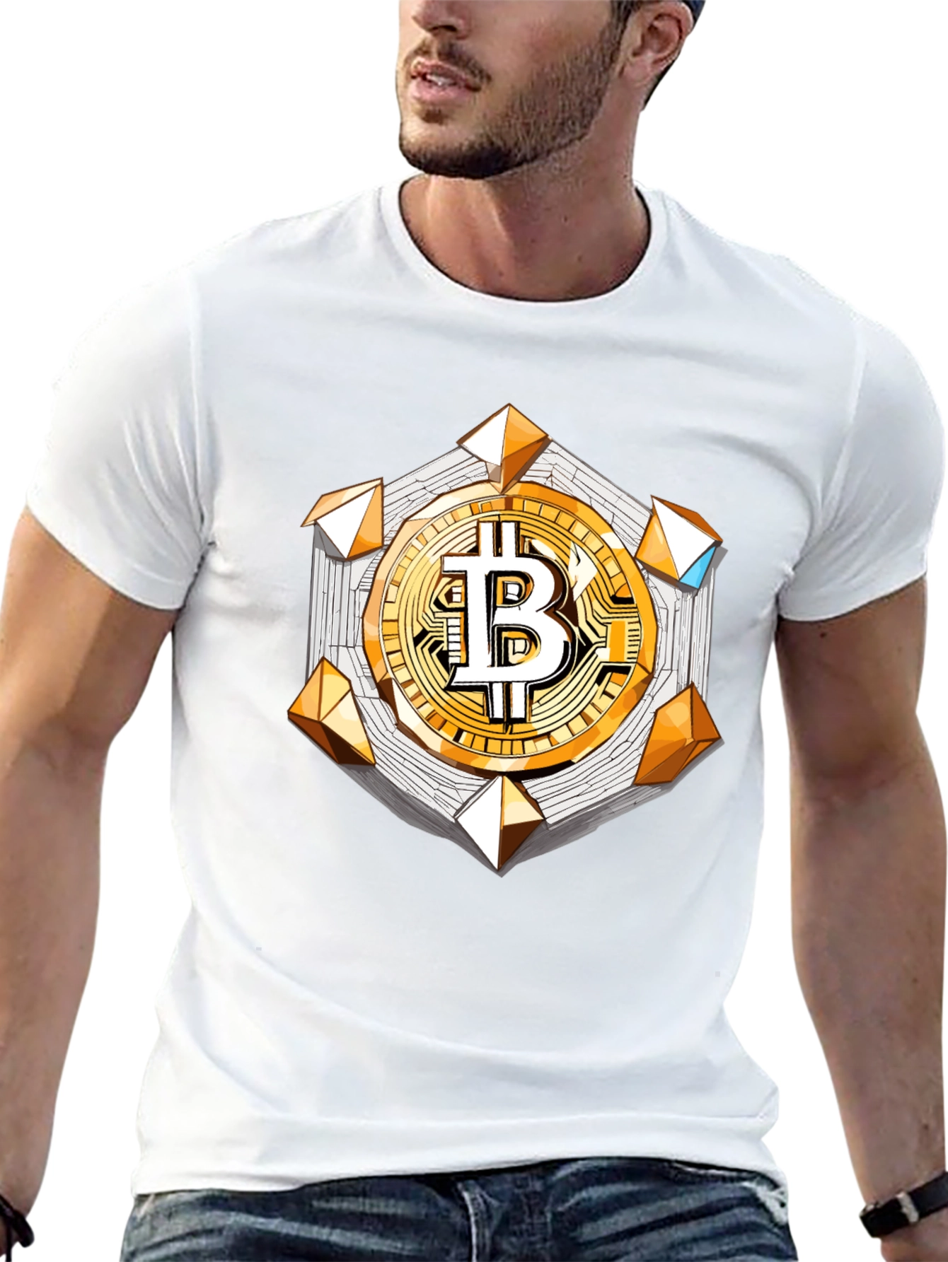 Bitcoin Crypto T-Shirt Black Short Sleeve