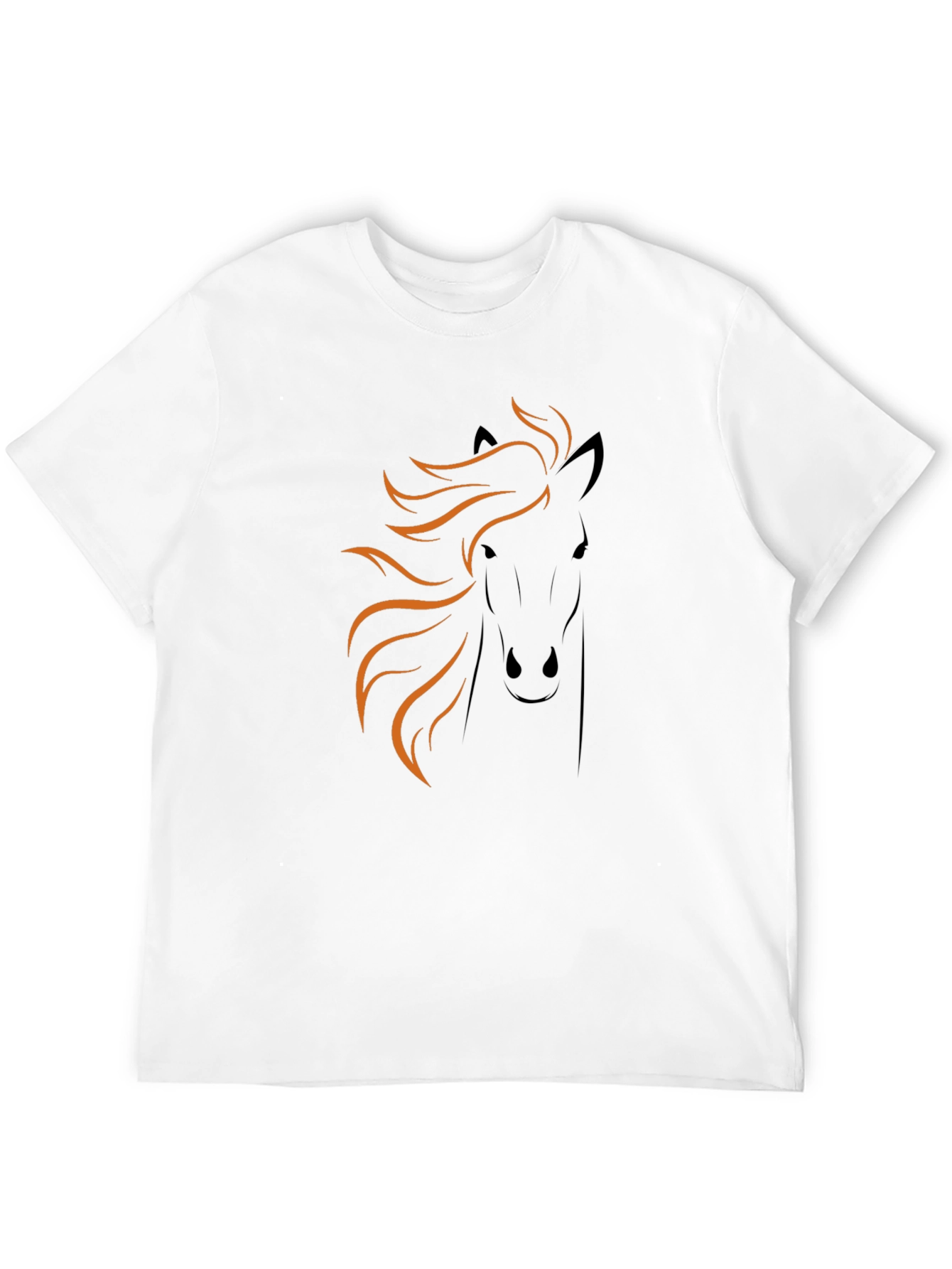 Horse Graphic Tee - Black Cotton Blend