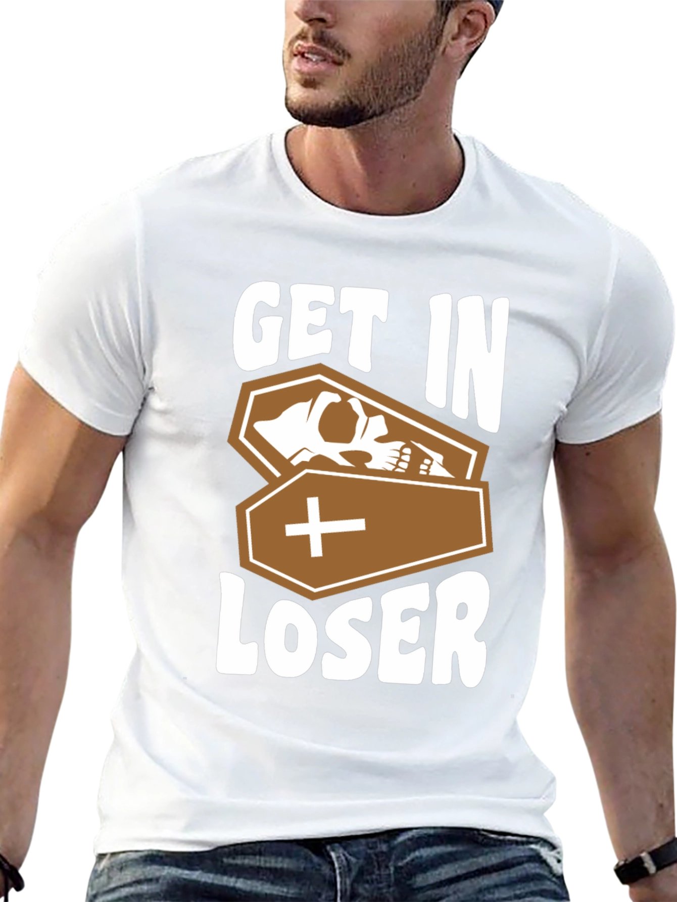 Get In Loser Coffin Graphic Tee