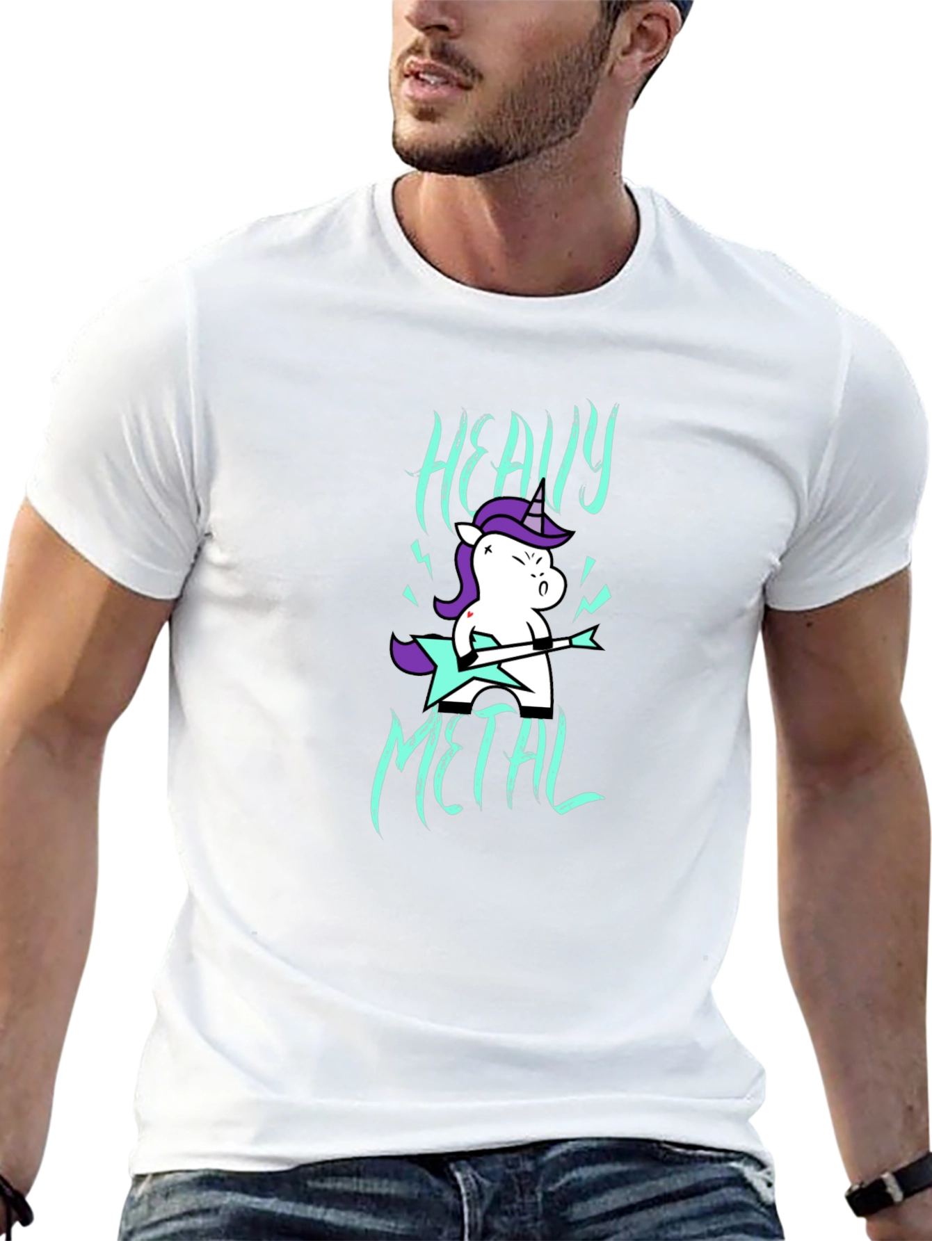 Heavy Metal Unicorn Graphic T-Shirt