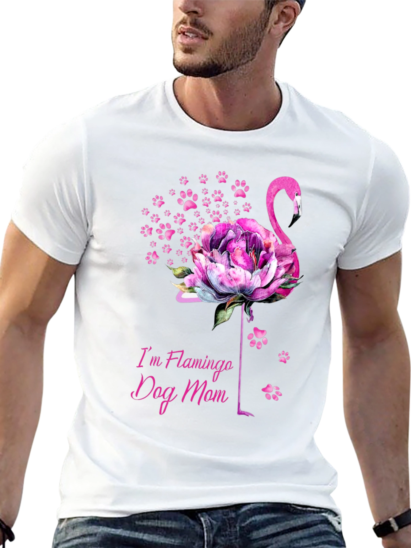 Im Flamingo Dog Mom Graphic Tee