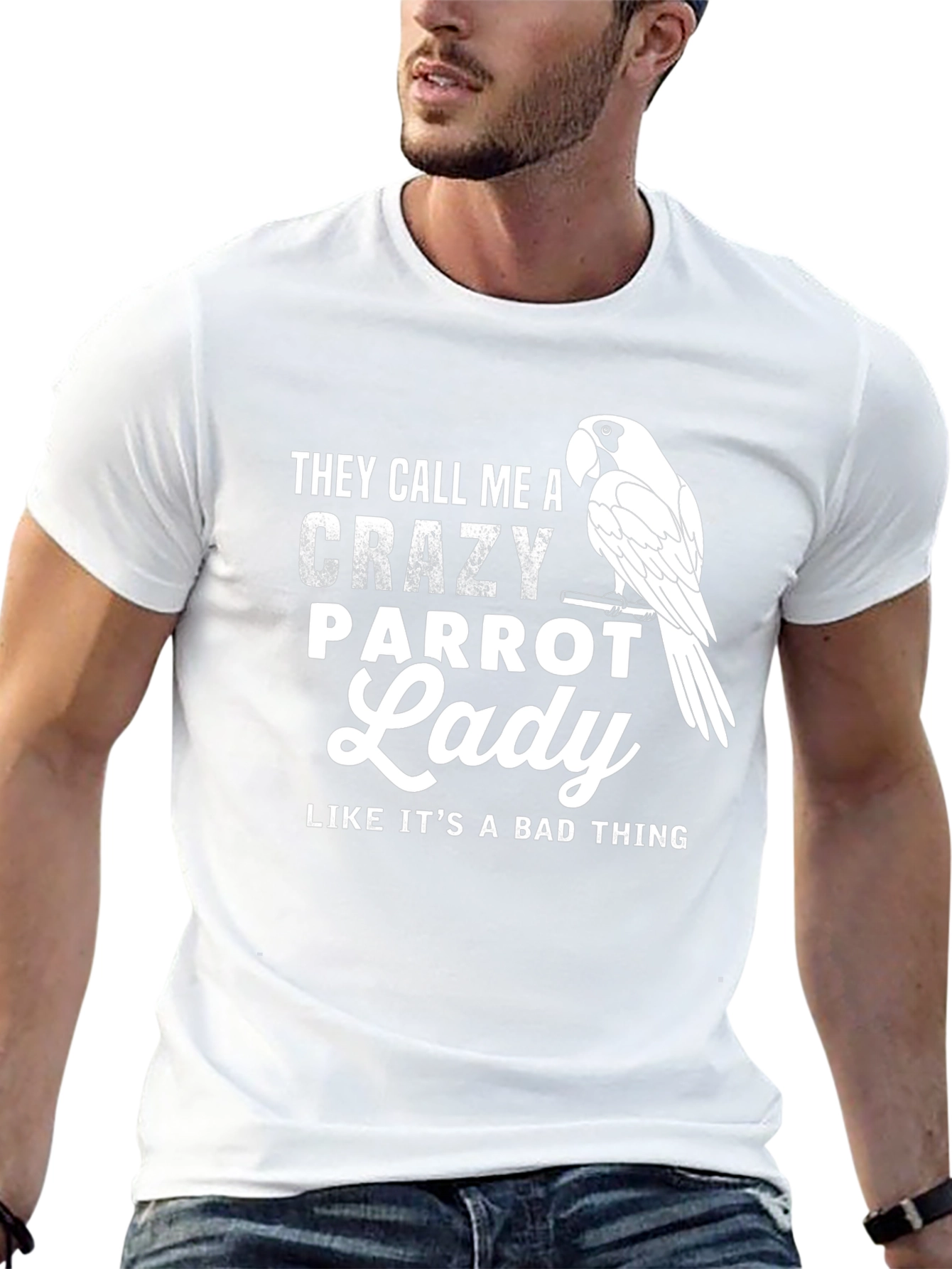 Crazy Parrot Lady Graphic Tee - Unisex