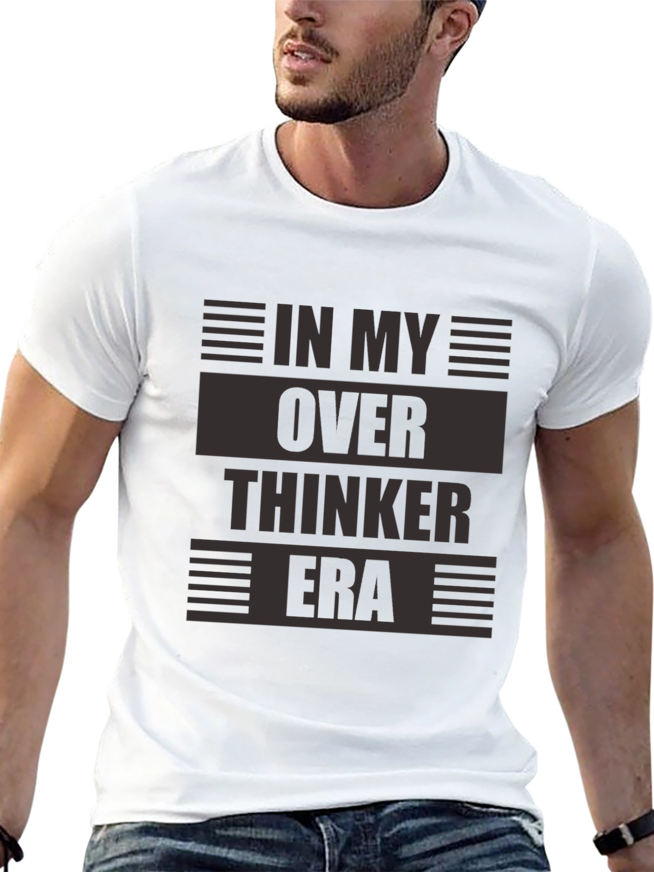 In My Overthinker Era Black Graphic Tee