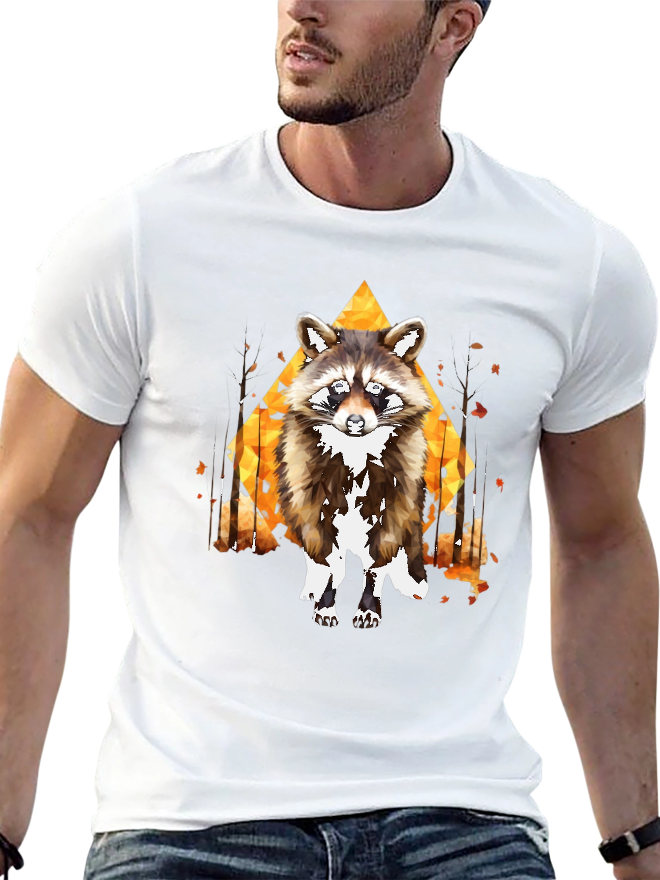 Raccoon Graphic Tee - Mens Black T-Shirt
