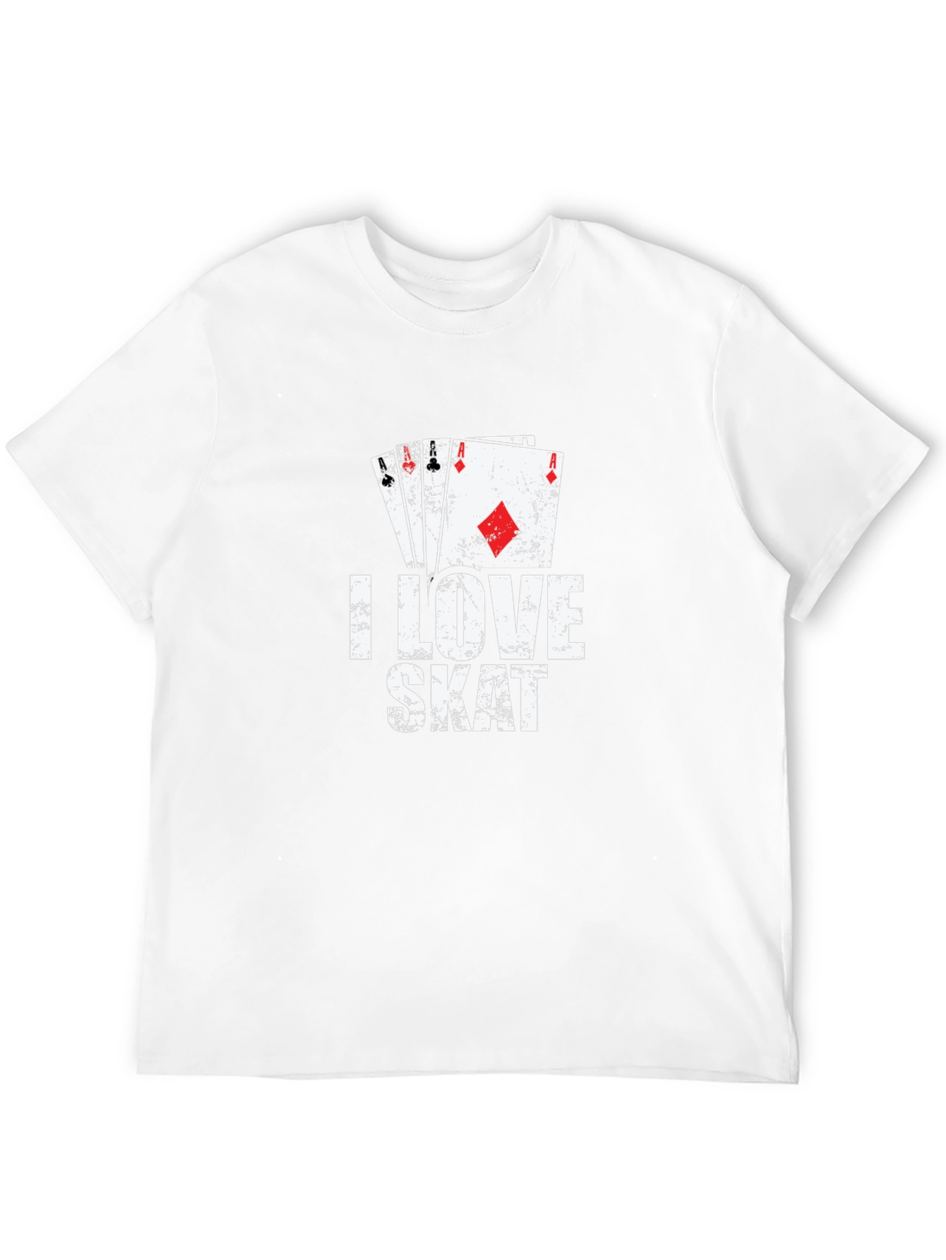 I Love Skat T-Shirt - Playing Card Graphic Tee