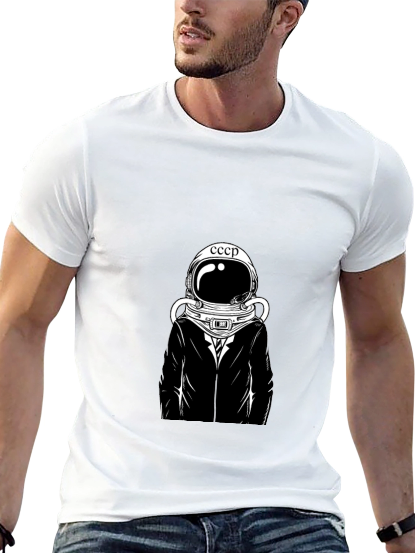CCCP Spaceman T-Shirt - Retro Soviet Style