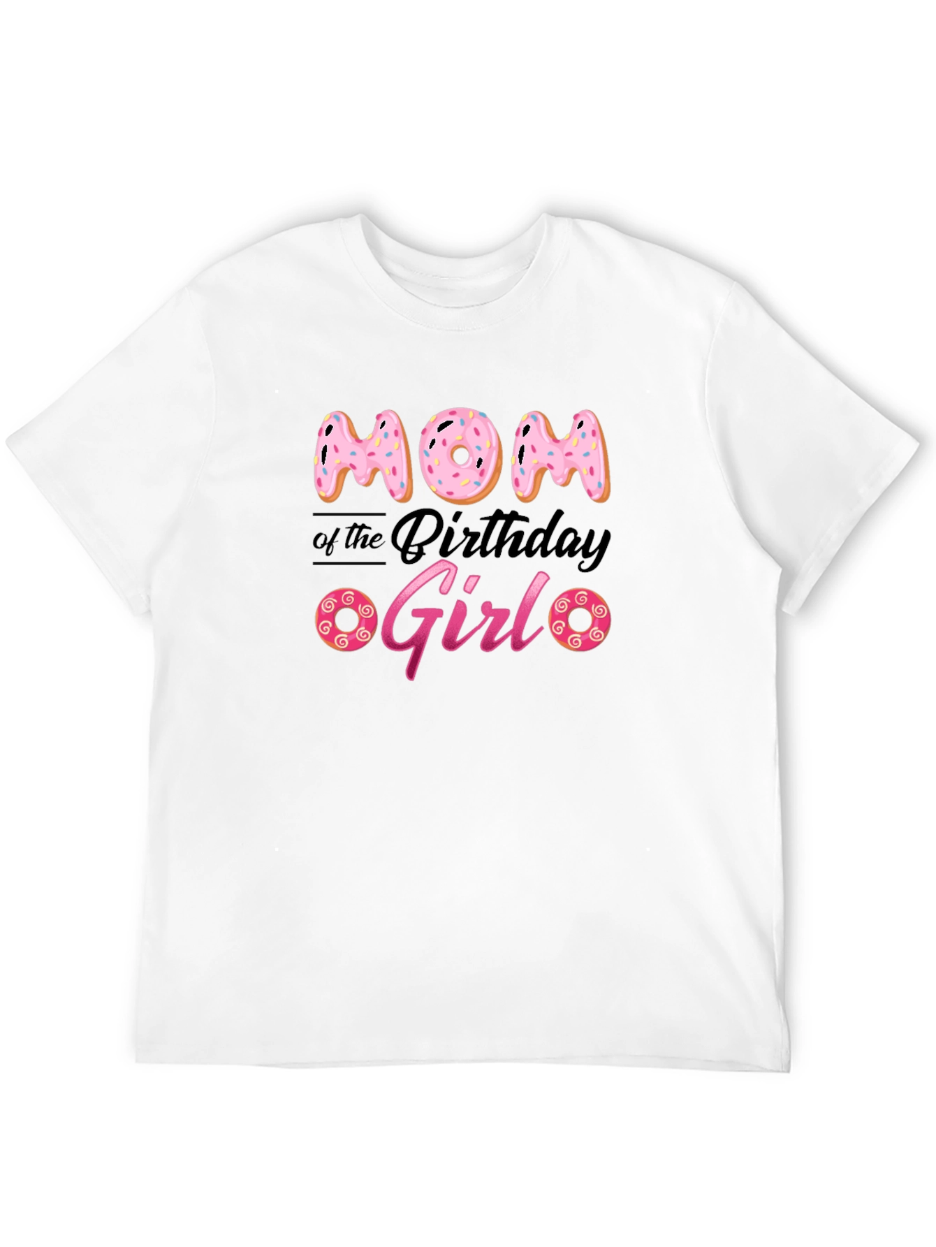 Mom of the Birthday Girl Donut T-Shirt