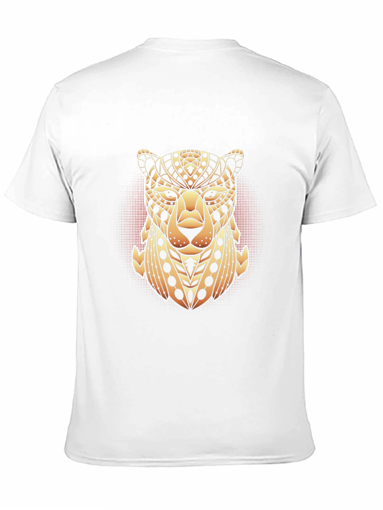 Geometric Cheetah Graphic Tee - Black