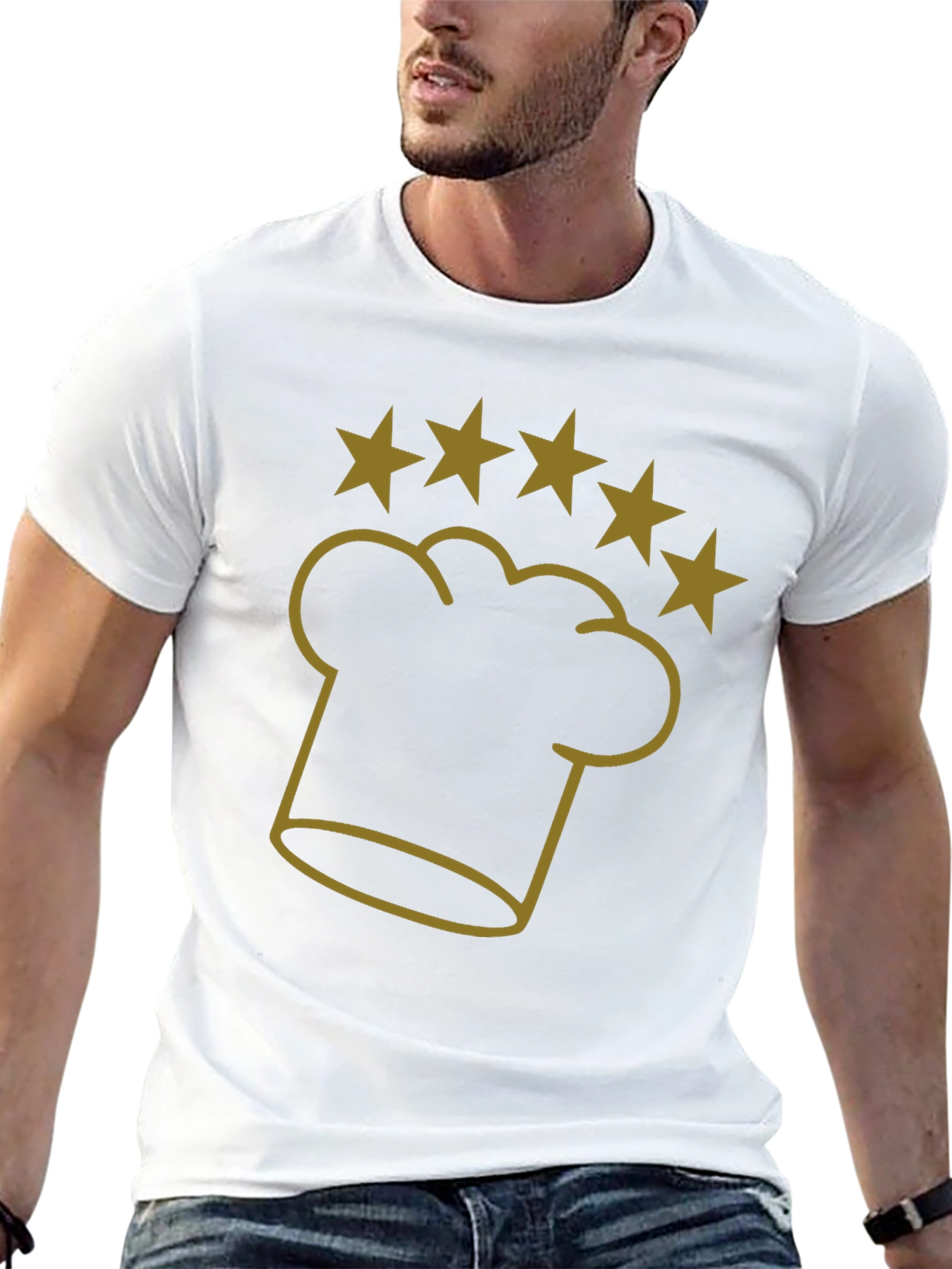 Chef Hat Five Star T-Shirt - Restaurant Quality