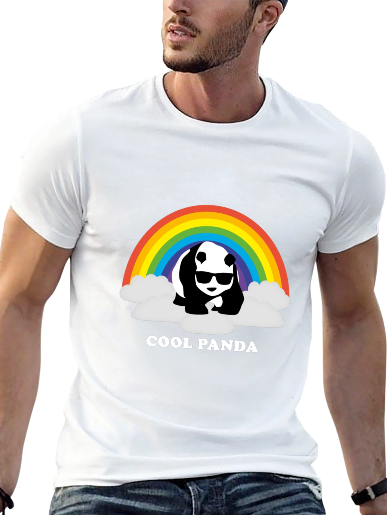 Cool Panda Rainbow T-Shirt