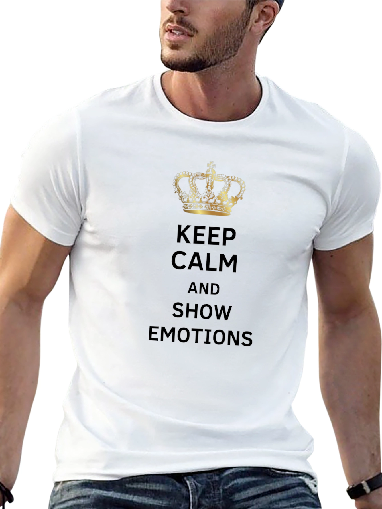 Keep Calm & Show Emotions Black T-Shirt