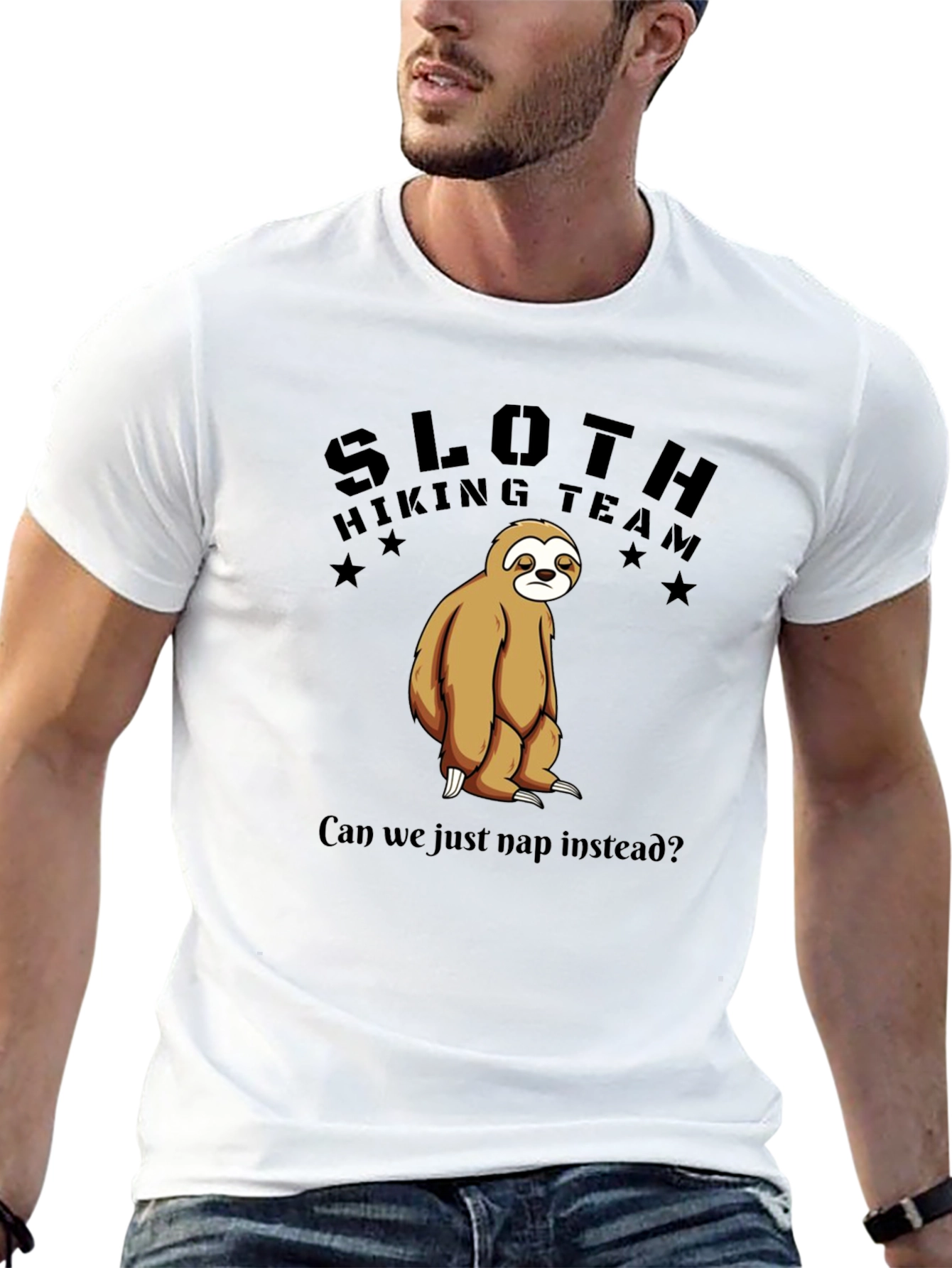 Sloth Hiking Team T-Shirt - Funny Nap Lover Tee