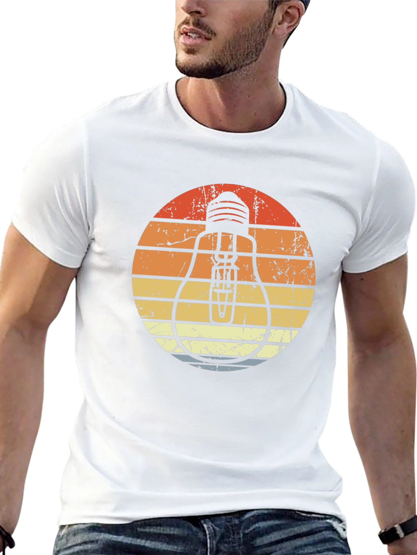 Retro Light Bulb Graphic Tee