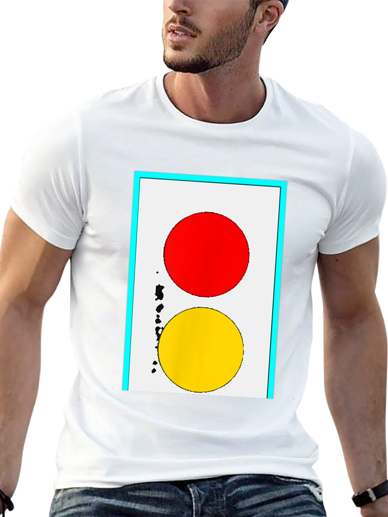 Red & Yellow Circle Graphic Tee