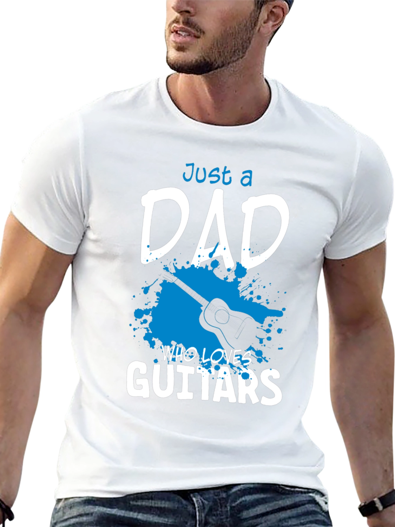 Guitar Dad T-Shirt: Musician Fathers Day Gift