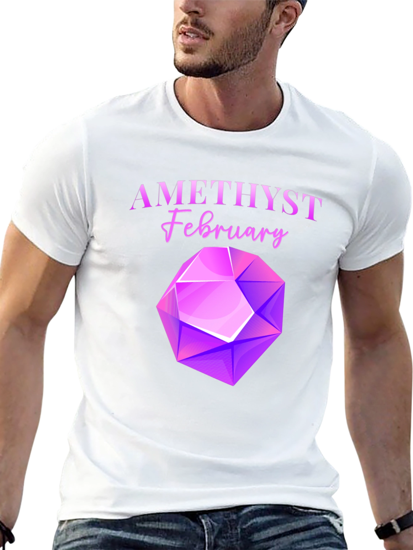 Amethyst February Birthstone T-Shirt